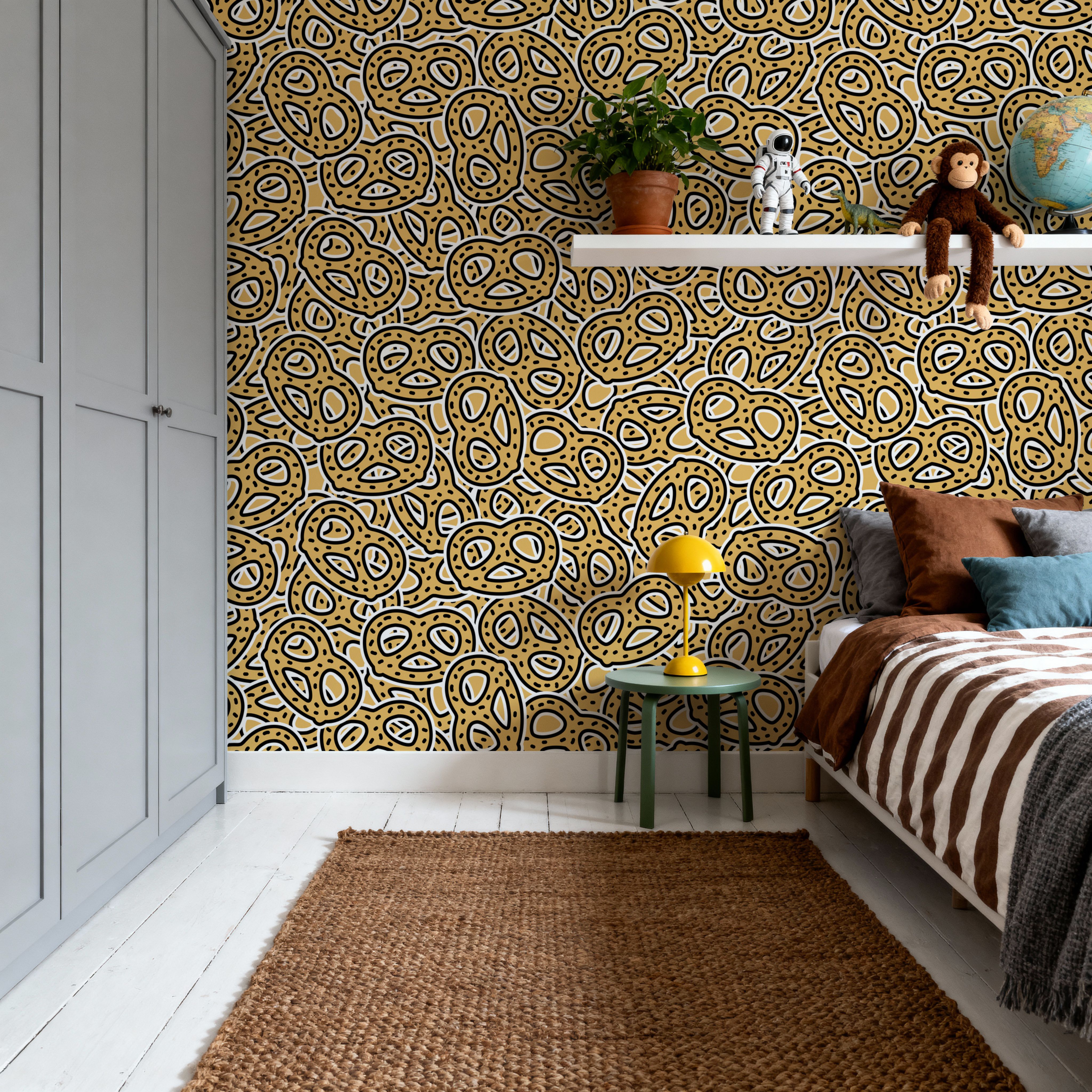 Pretzel Party, Wallpaper