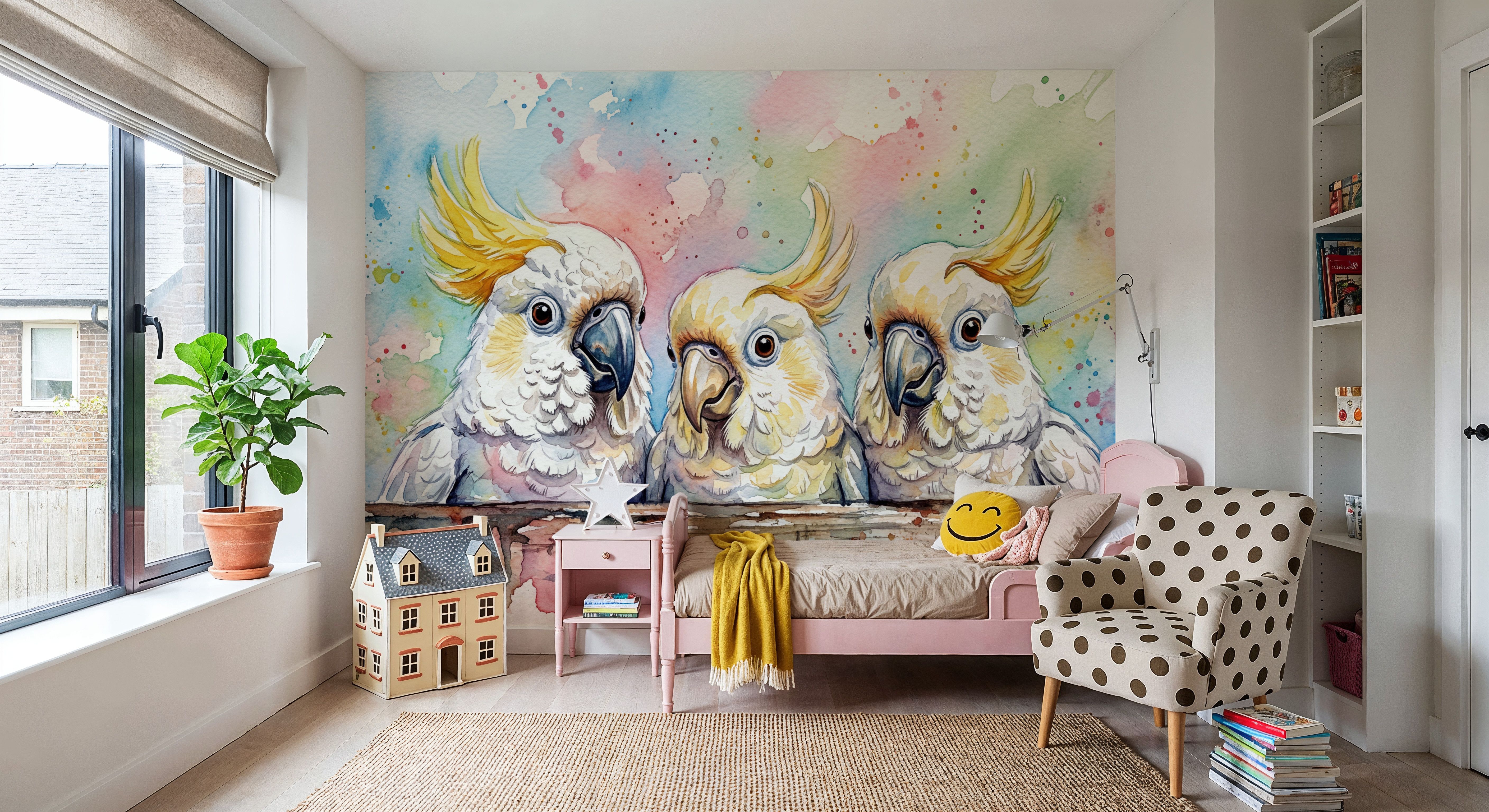 Cockatoos - Cute Baby Animals Series, Tapeten