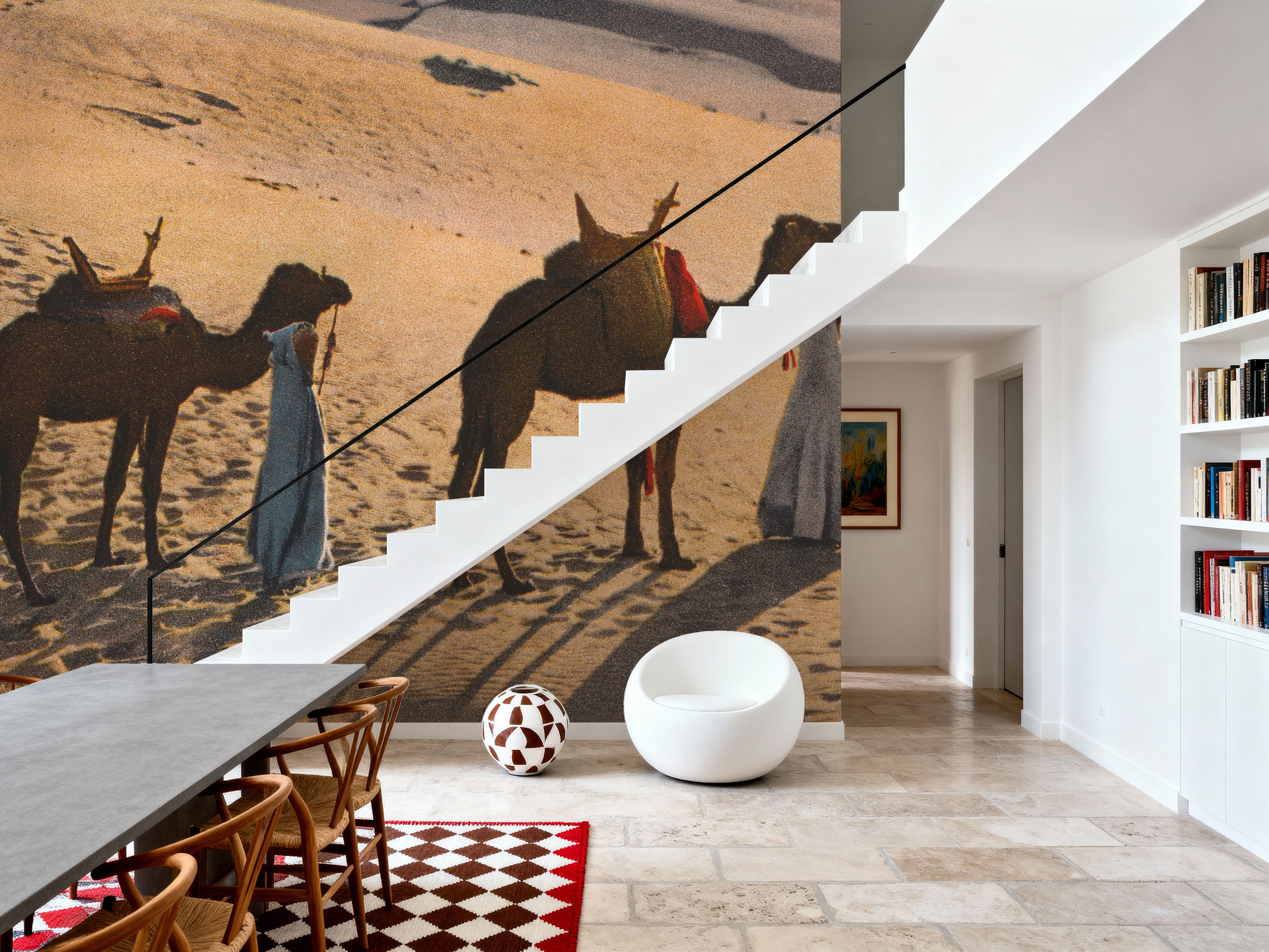 Desert Crossing Postcard - Screenprint, Wallpaper