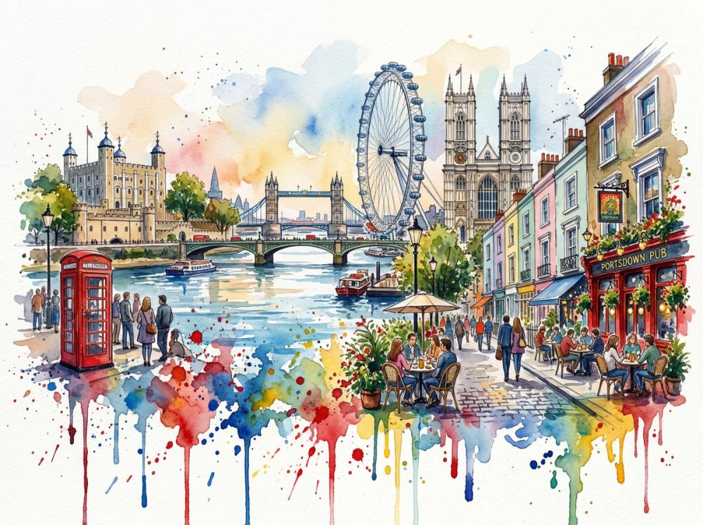 London - Watercolor City Series