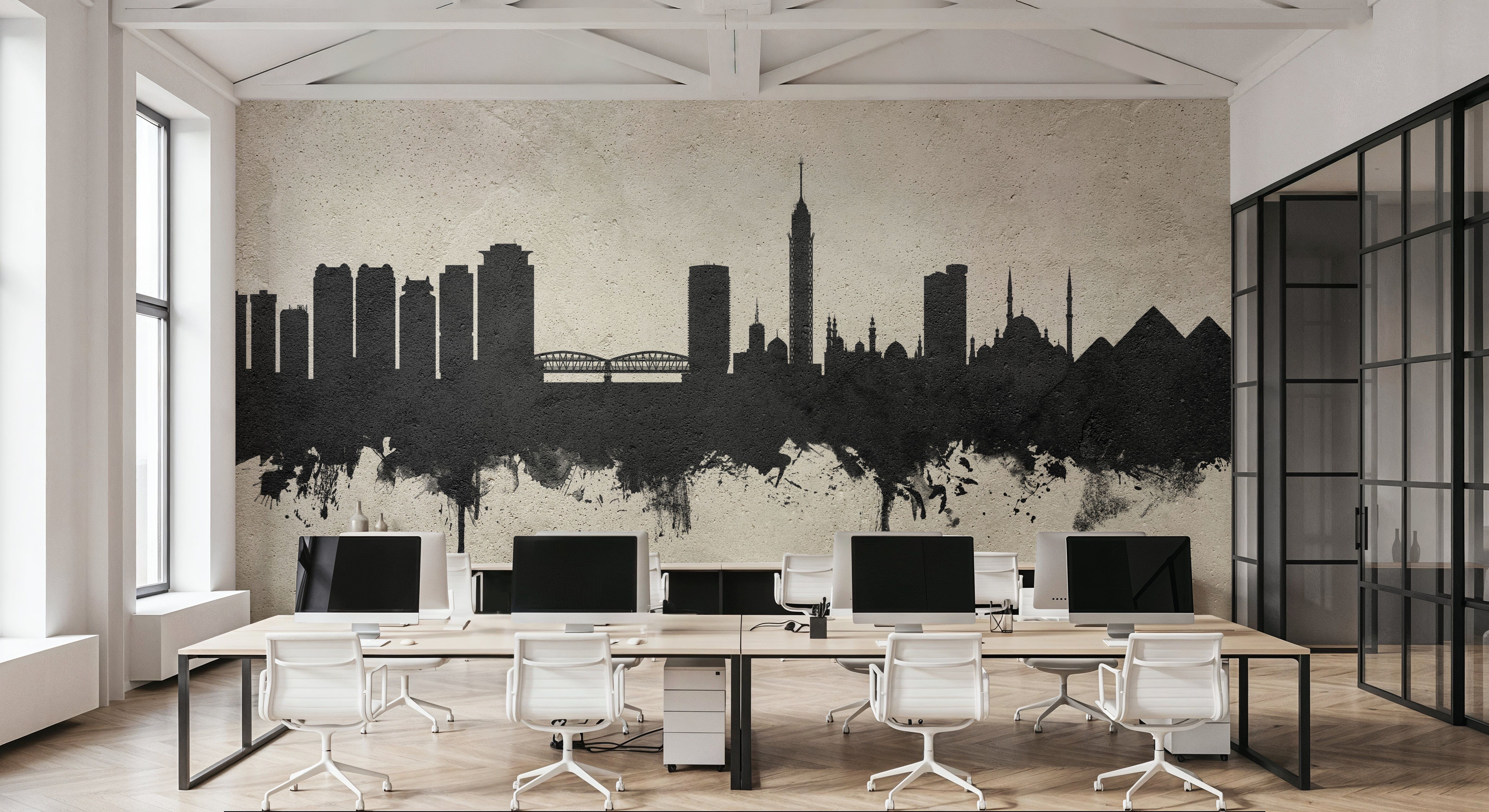 Cairo Egypt Skyline Concrete, Papier peint