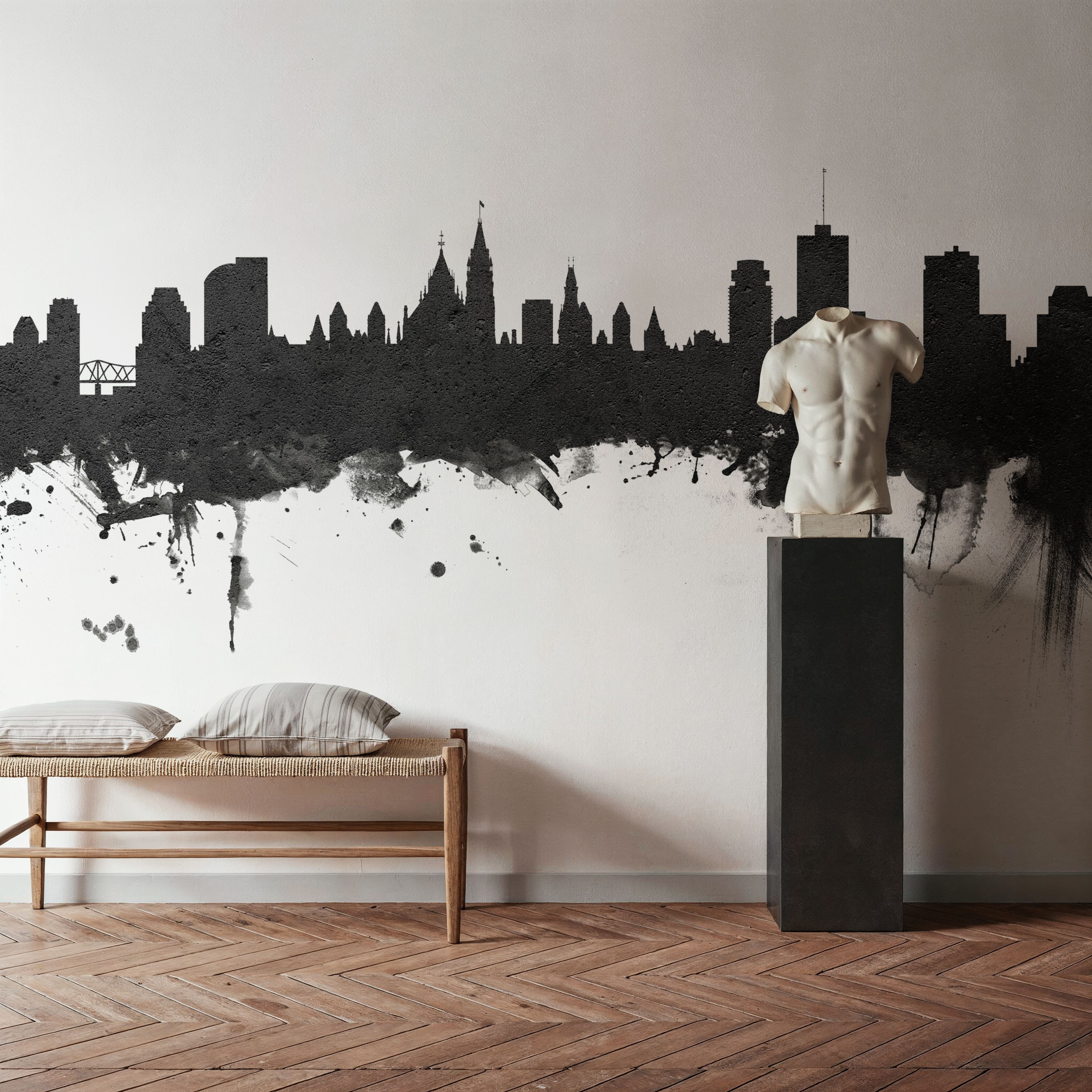 Ottowa Canada Skyline Black & White