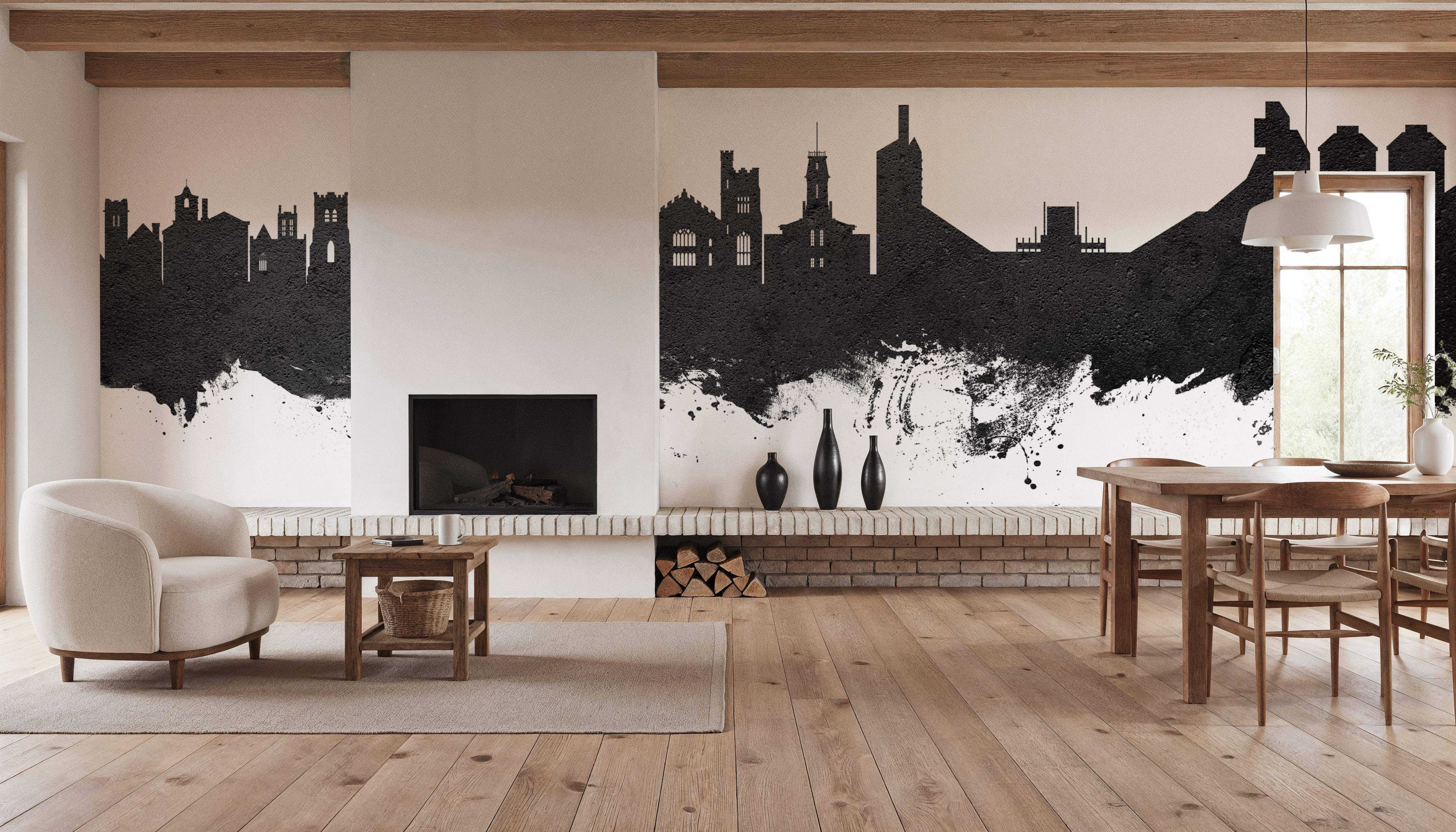 Boulder Colorado Skyline Black & White