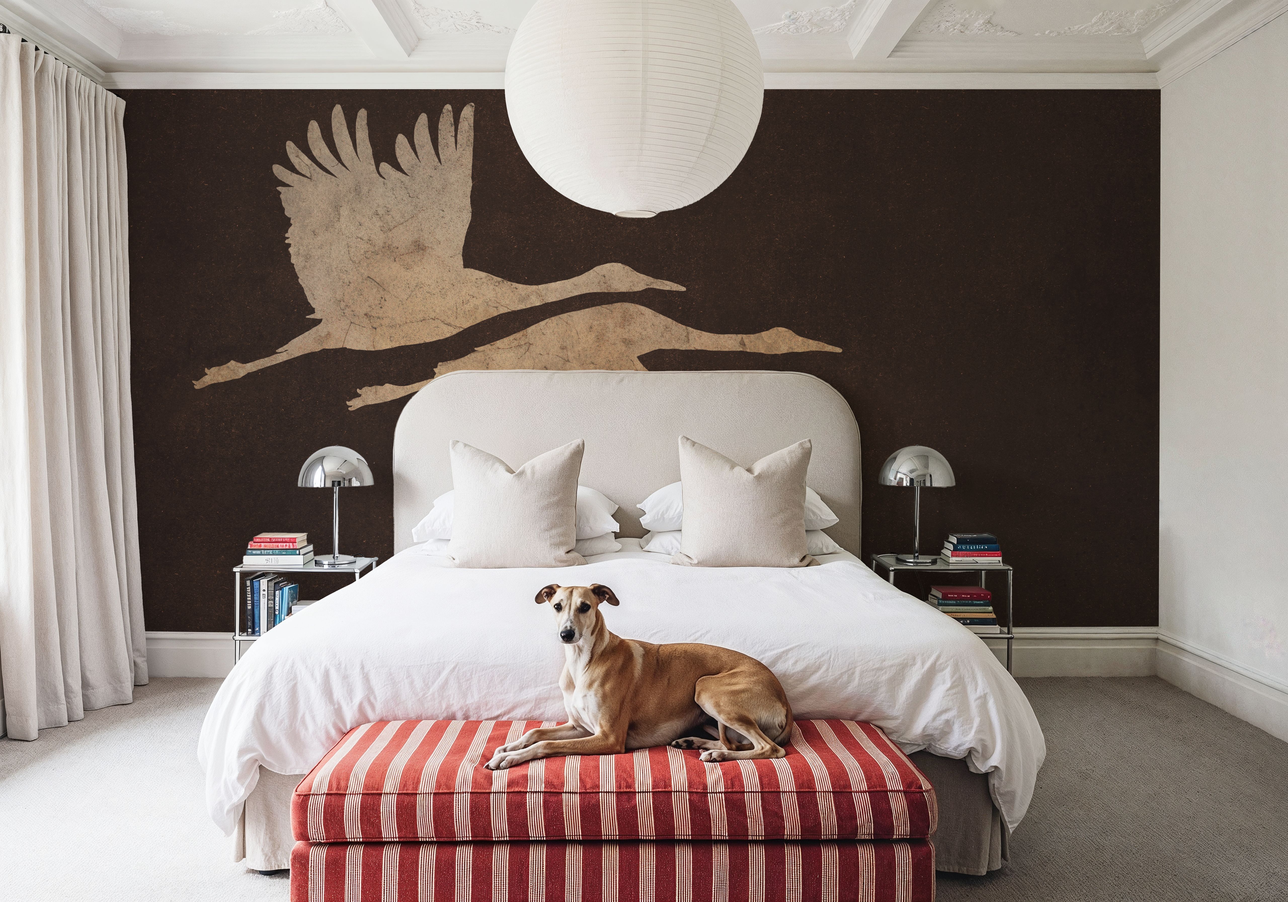 Herons in Flight Mocha