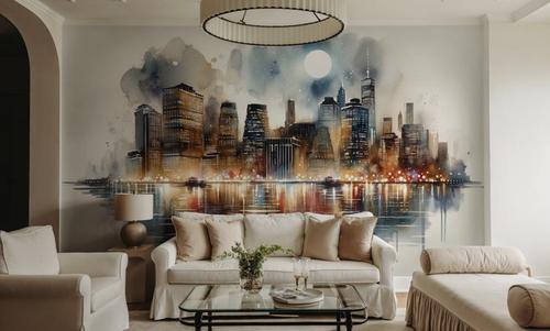 Moonlit Manhattan