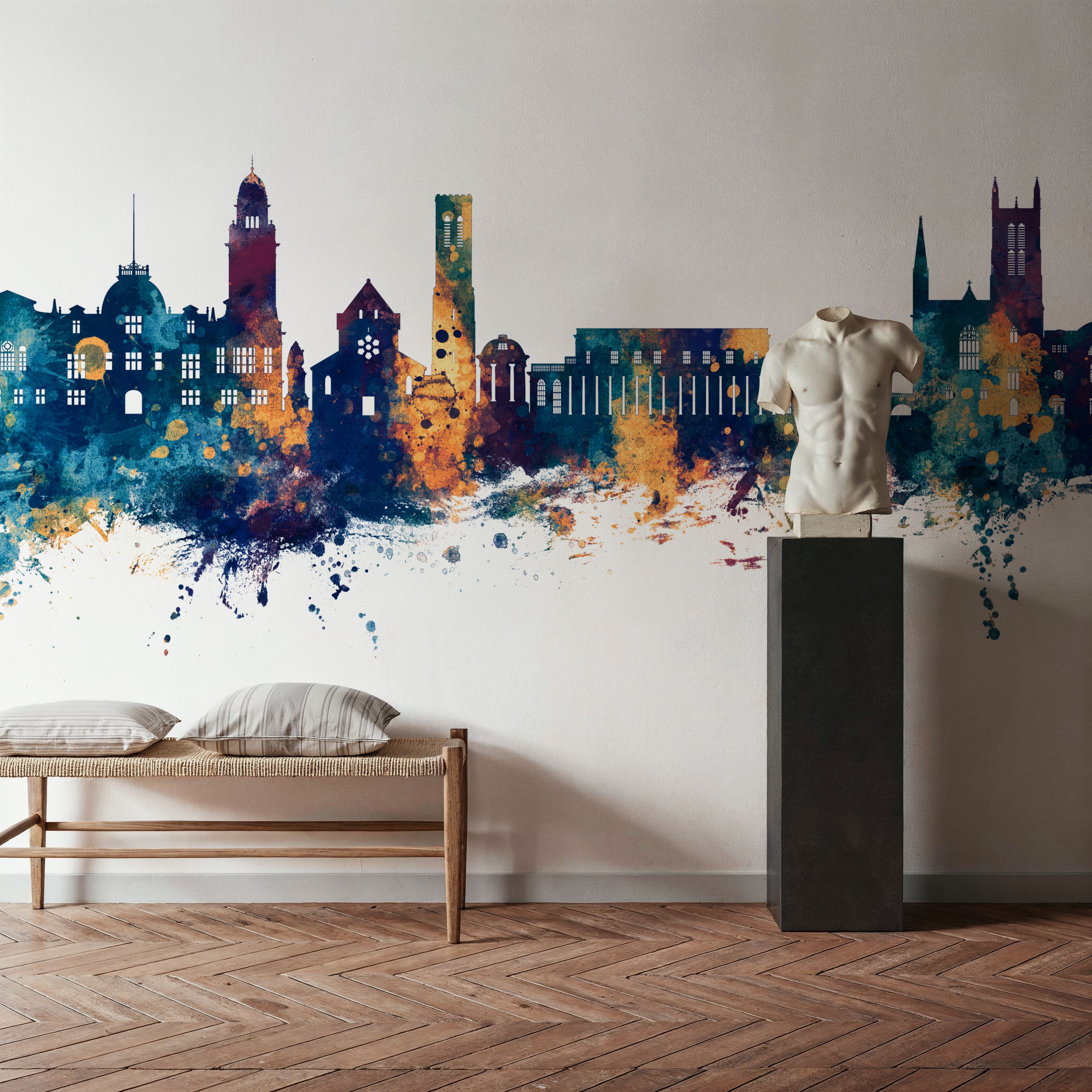 Royal Leamington Spa England Blue & Bronze