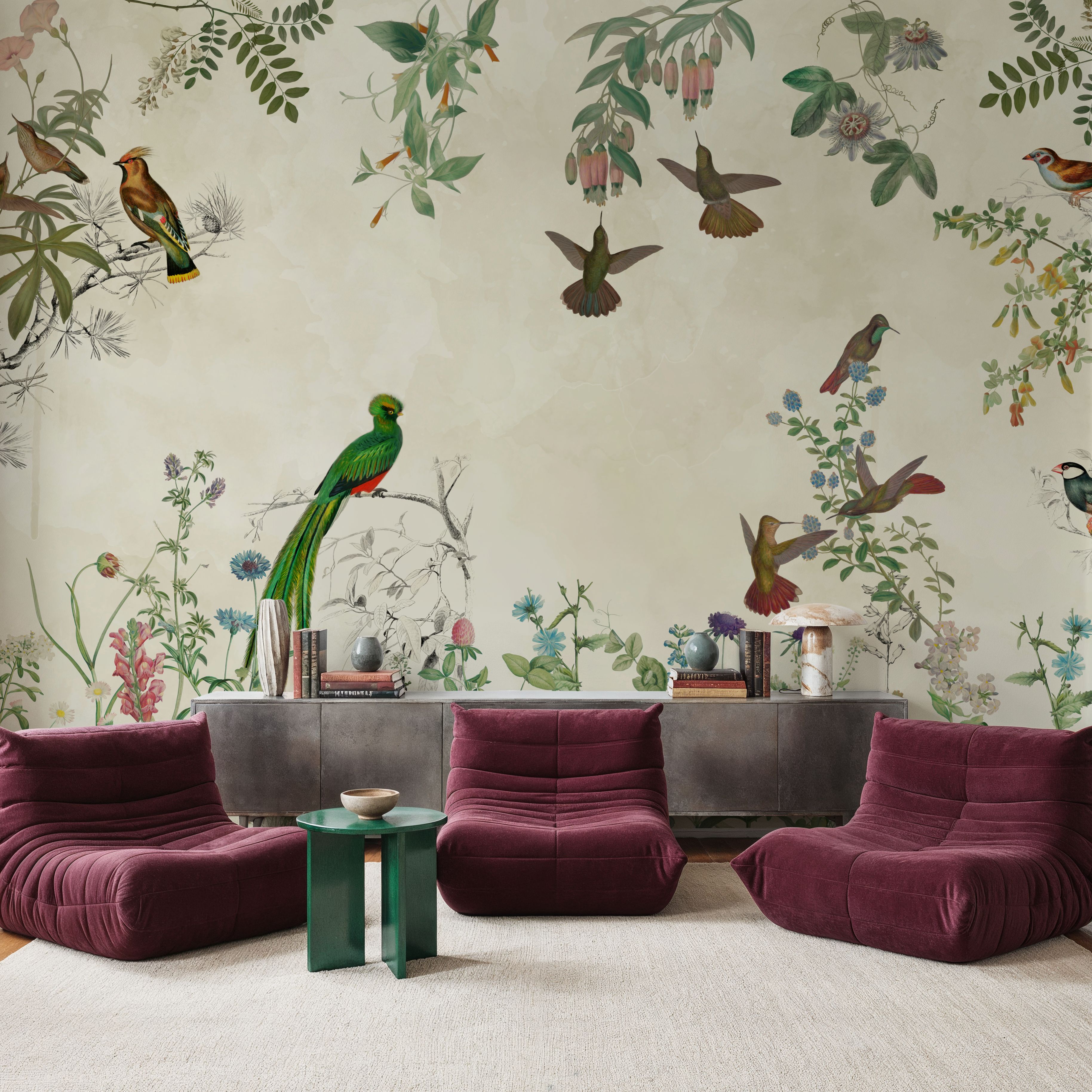 Fields of Birds and Flowers