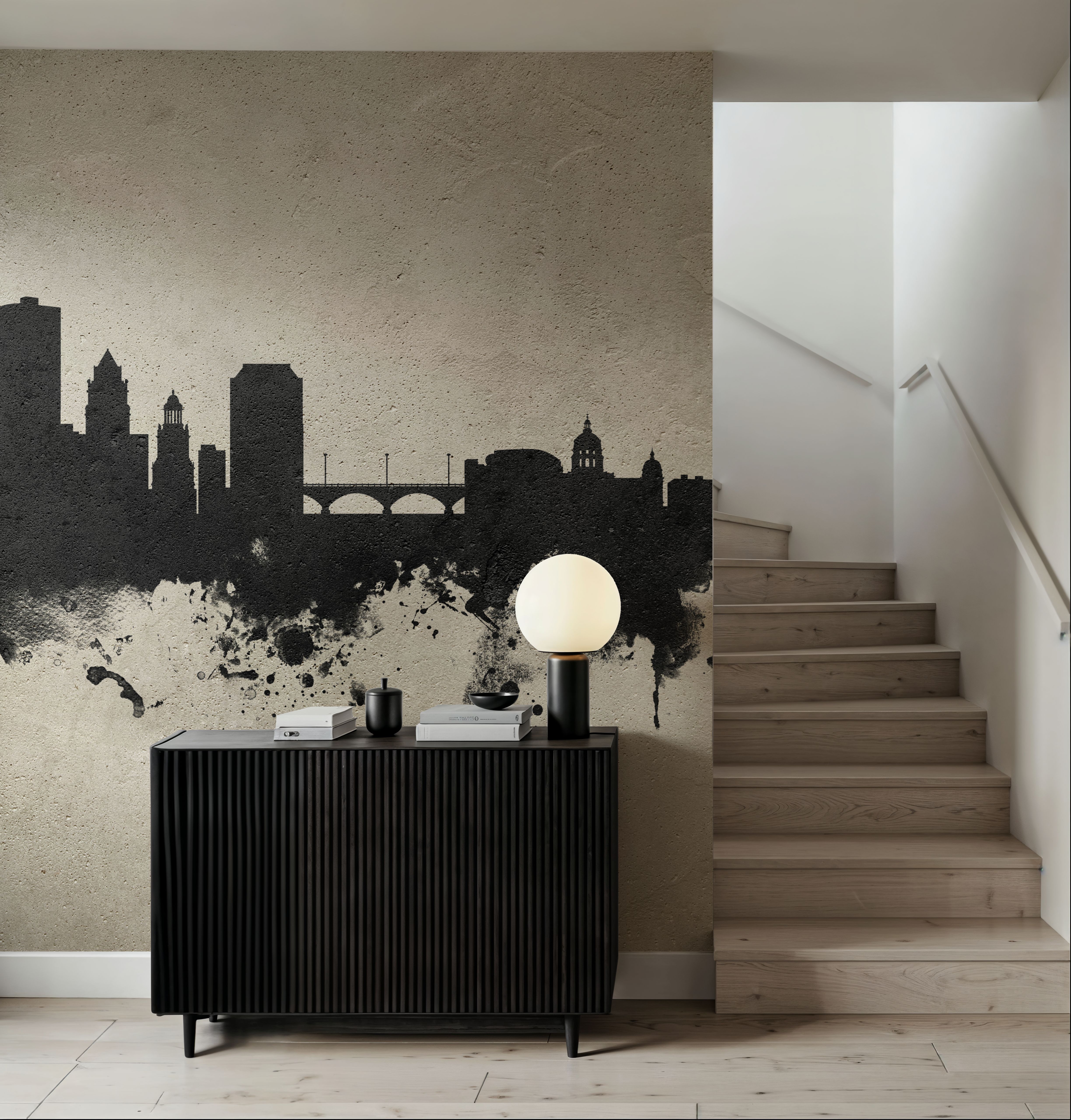 Des Moines Iowa Skyline Concrete