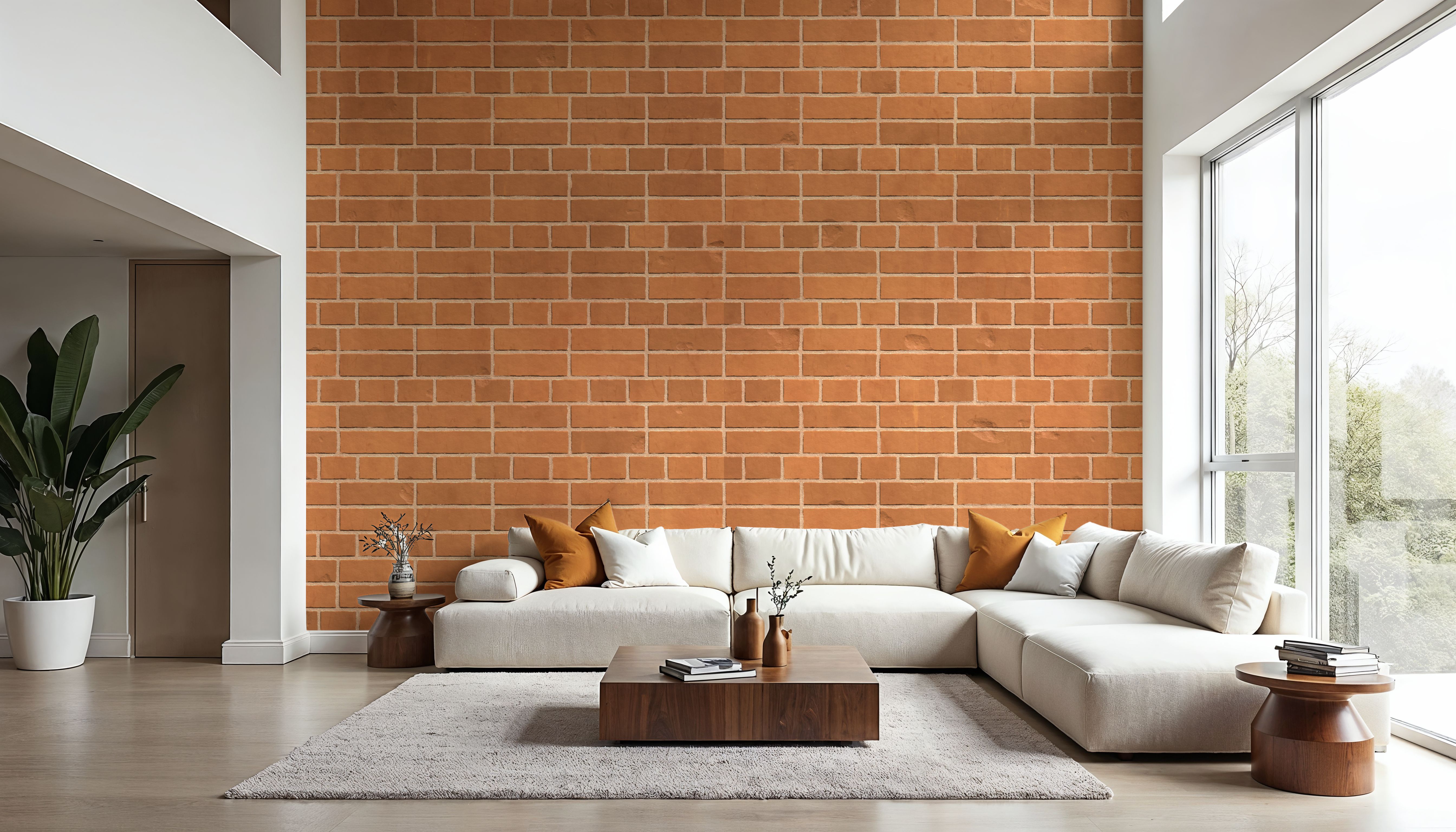 Rustic Brown Brick Wall