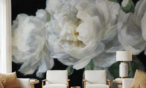White Peonies in Glass