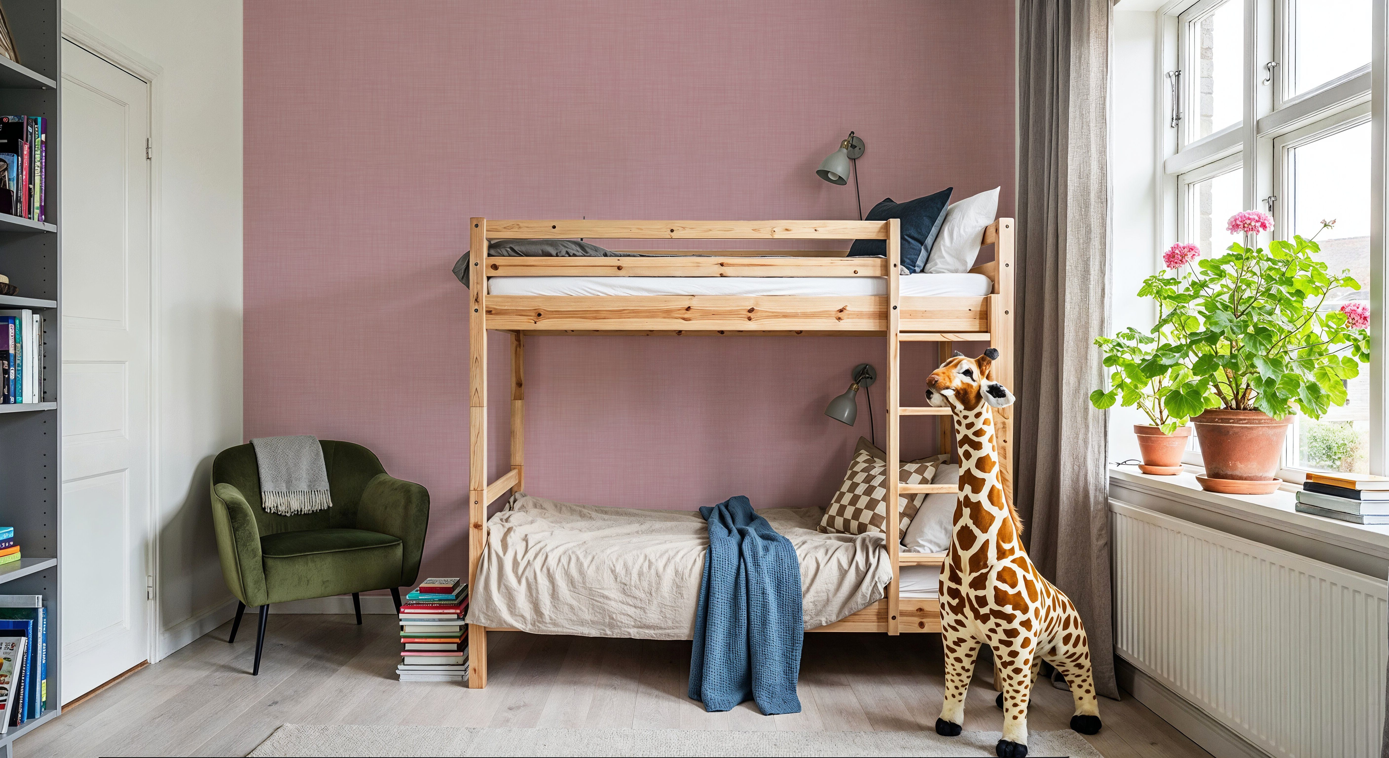 Mottled Linen Effect, Dusty Pink