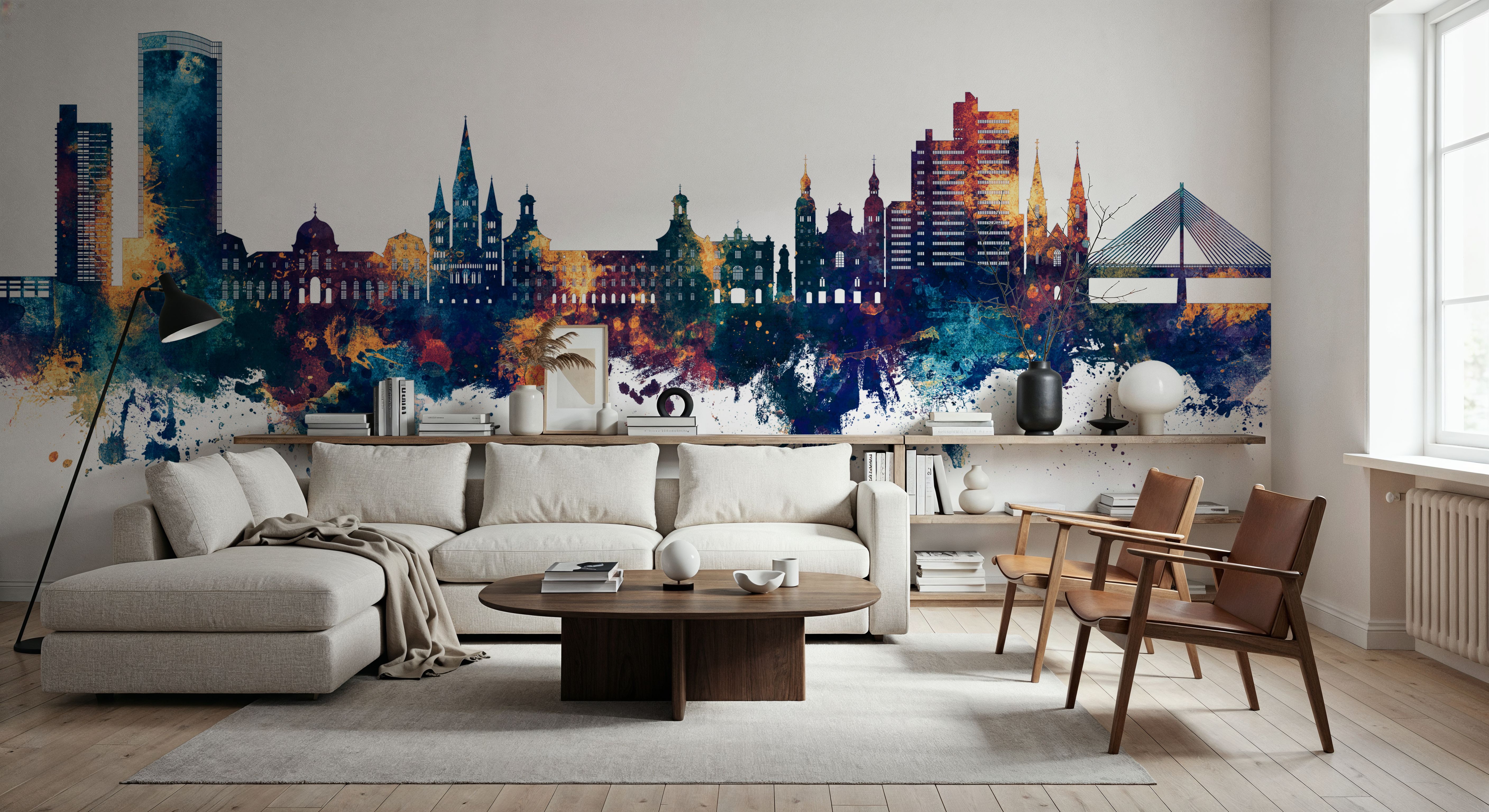 Bonn Skyline Blue & Bronze