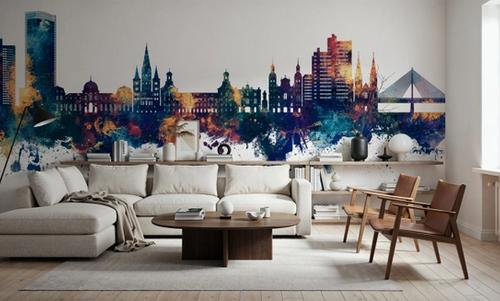 Bonn Skyline Blue & Bronze