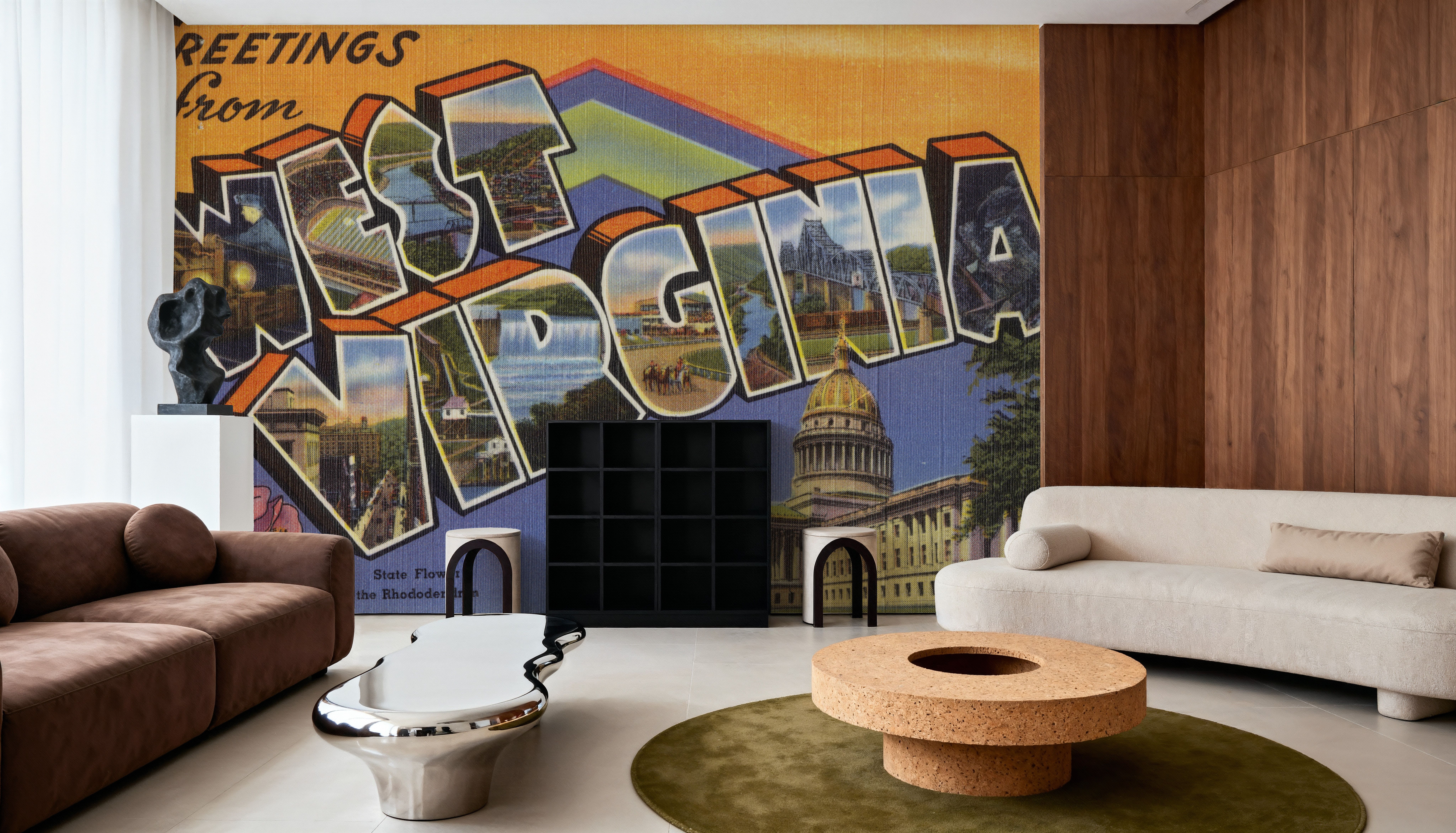 Greetings from West Virginia - Screenprint Postcard
