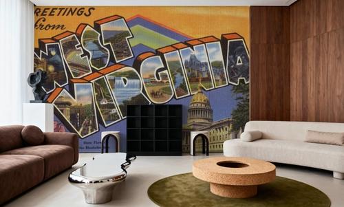 Greetings from West Virginia - Screenprint Postcard