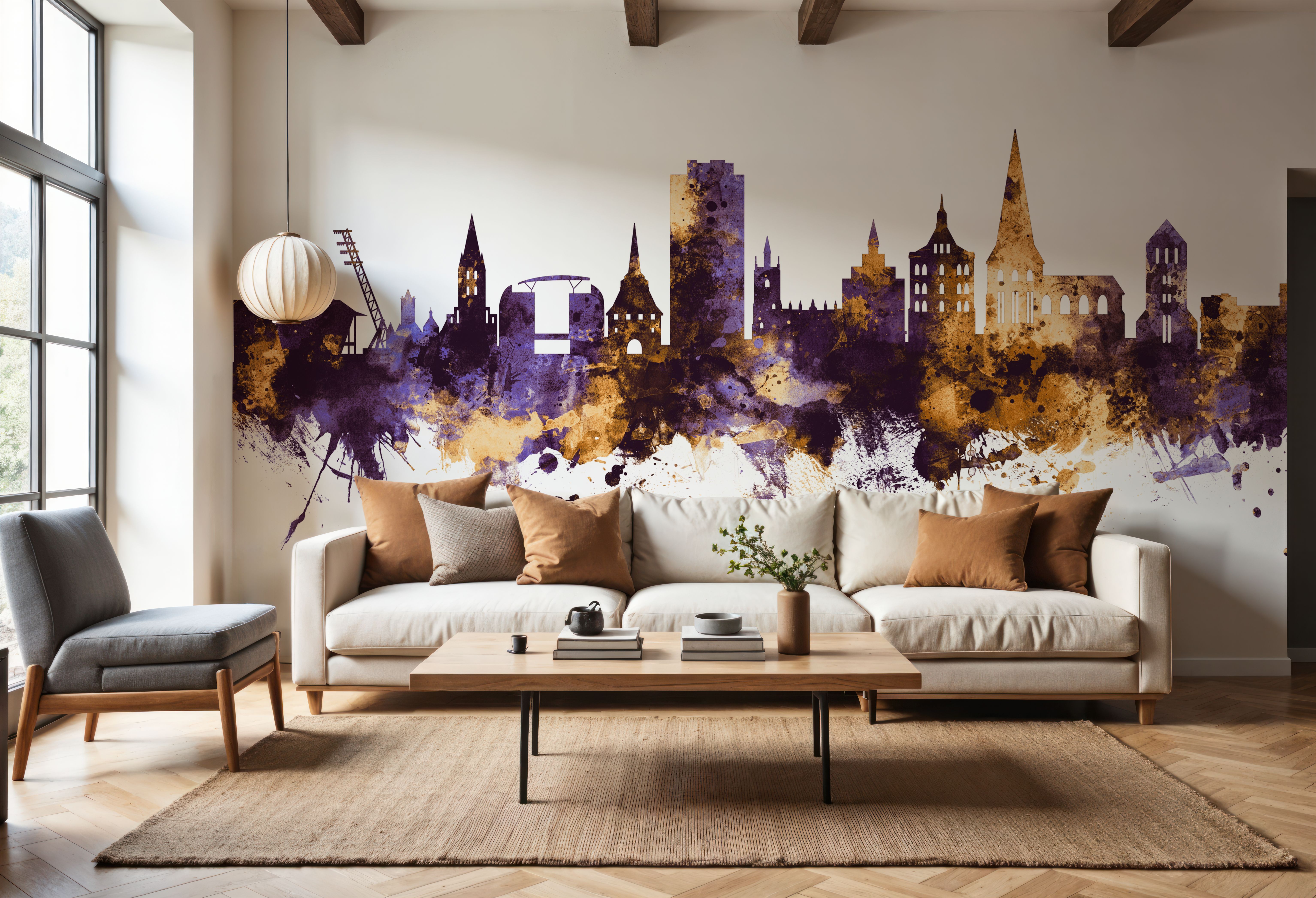 Rostock Germnay Skyline Purple & Gold