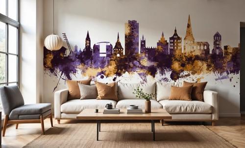Rostock Germnay Skyline Purple & Gold