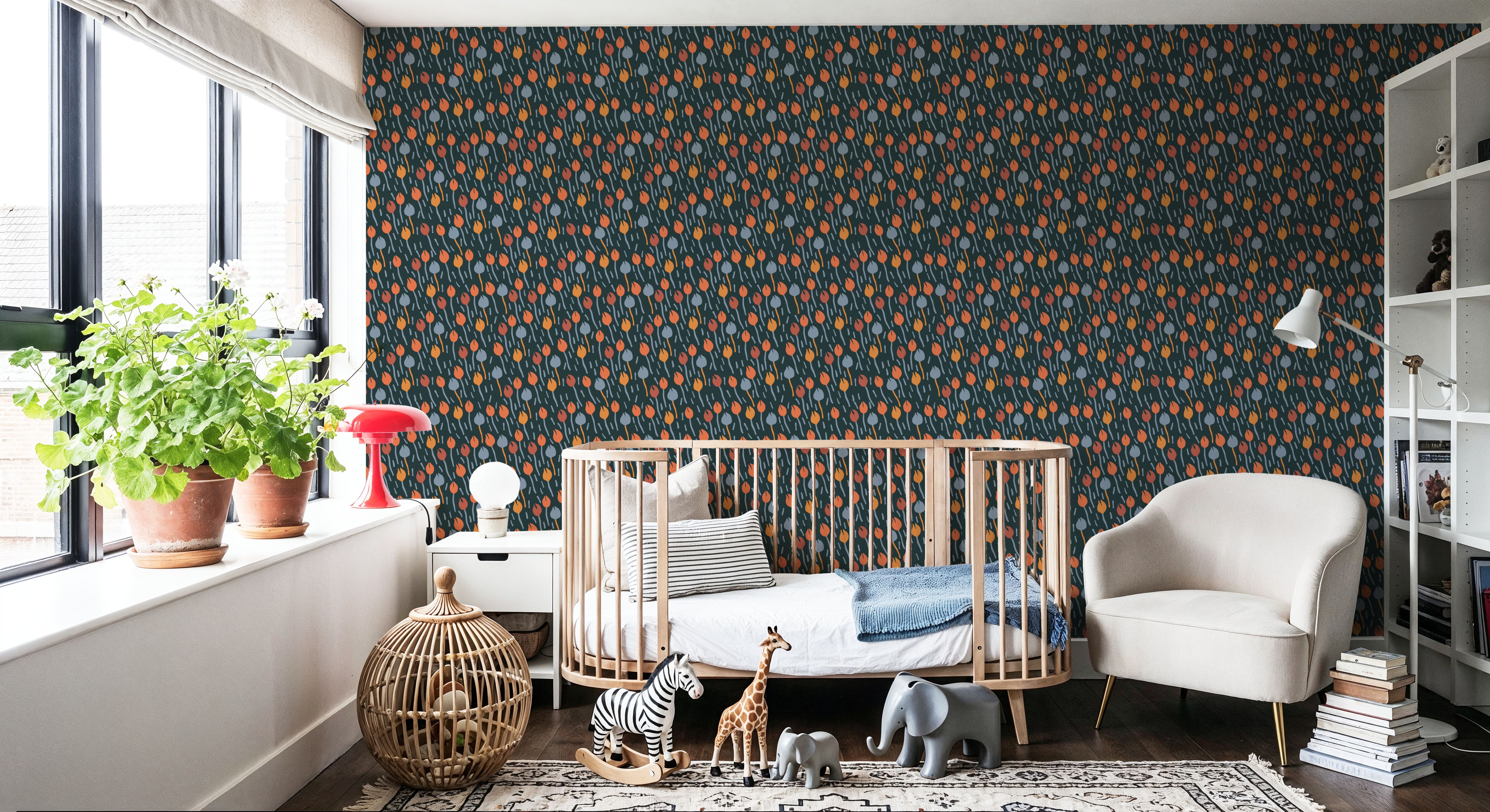 Hollandia At Night, Behang