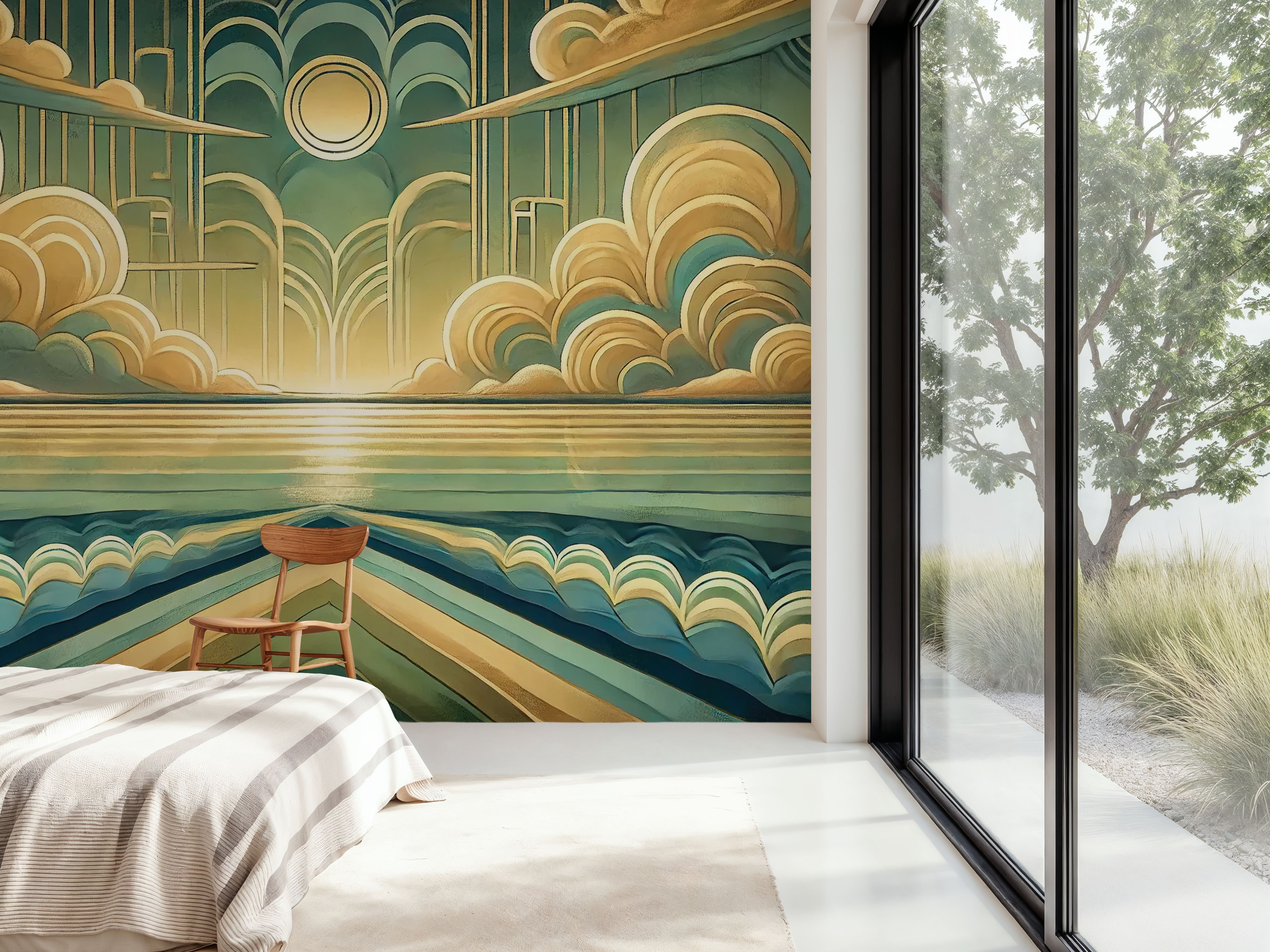 Elegant Sunburst in Art Deco