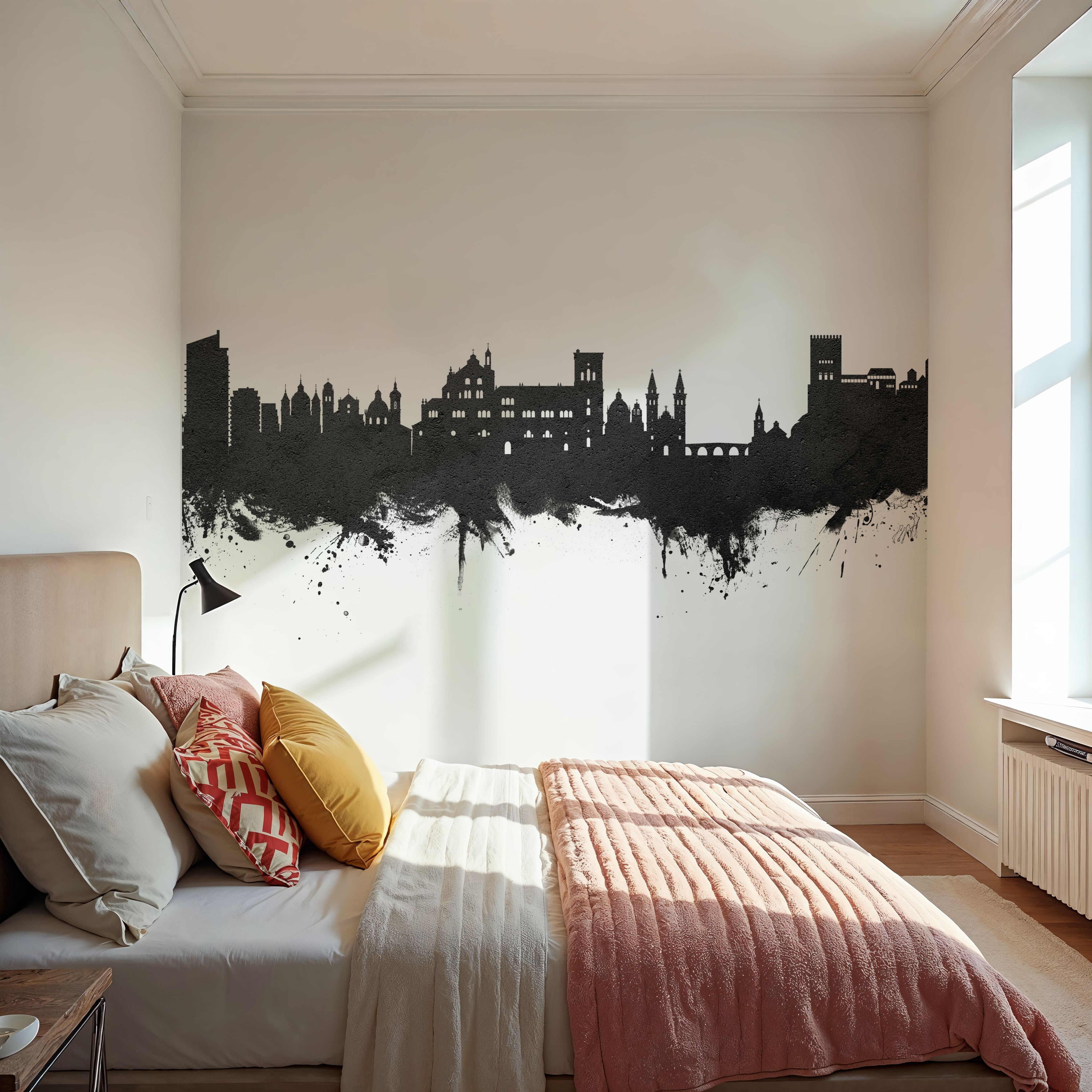 Granada Spain Skyline Black & White