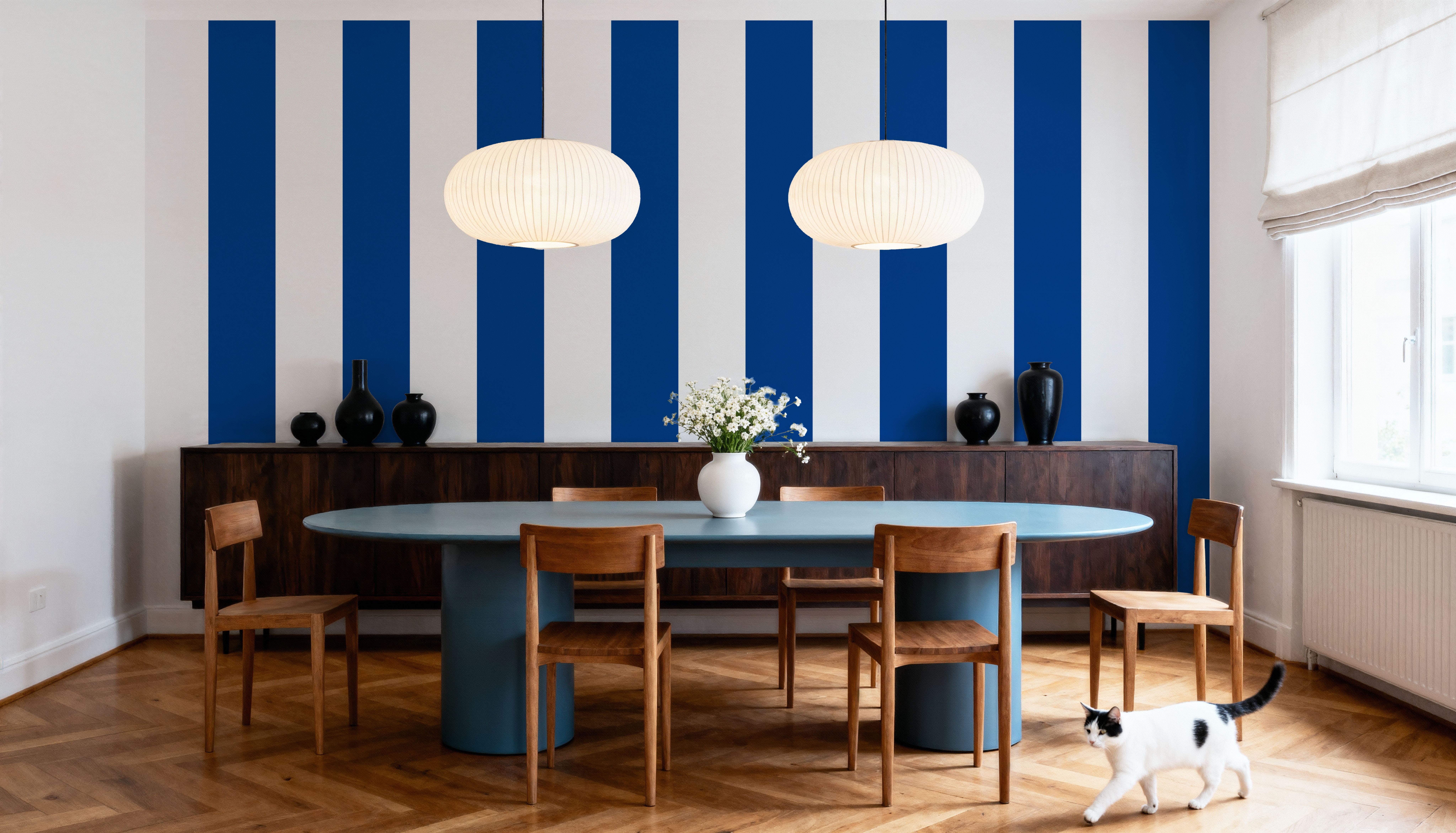 Circus Stripes, Blueberry
