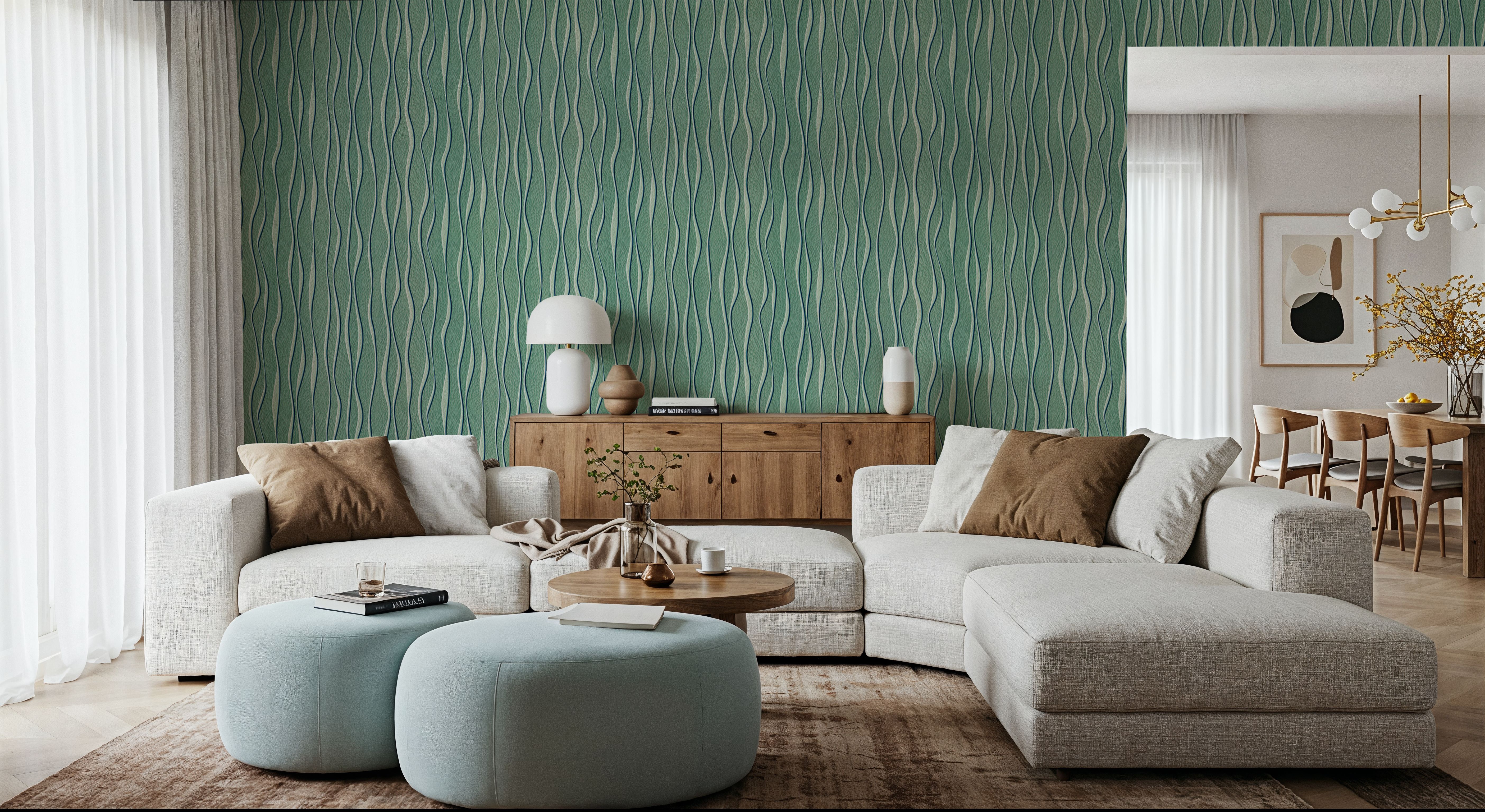 Swaying Lines, Ocean Green