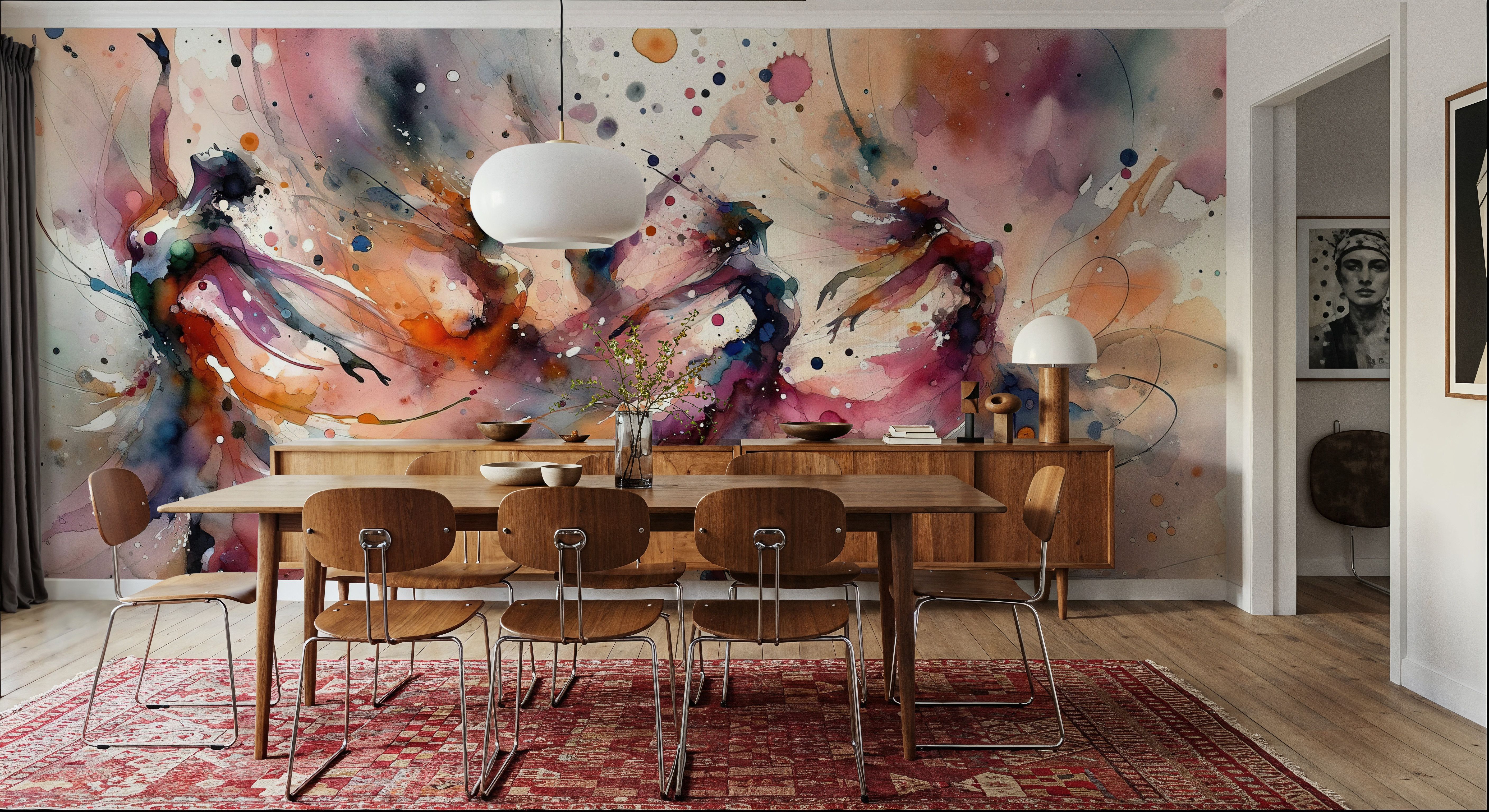 Dancers in Vibrant Colors, Wallpaper