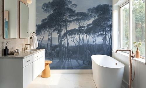 Mediterranean Pine Landscape, Blues