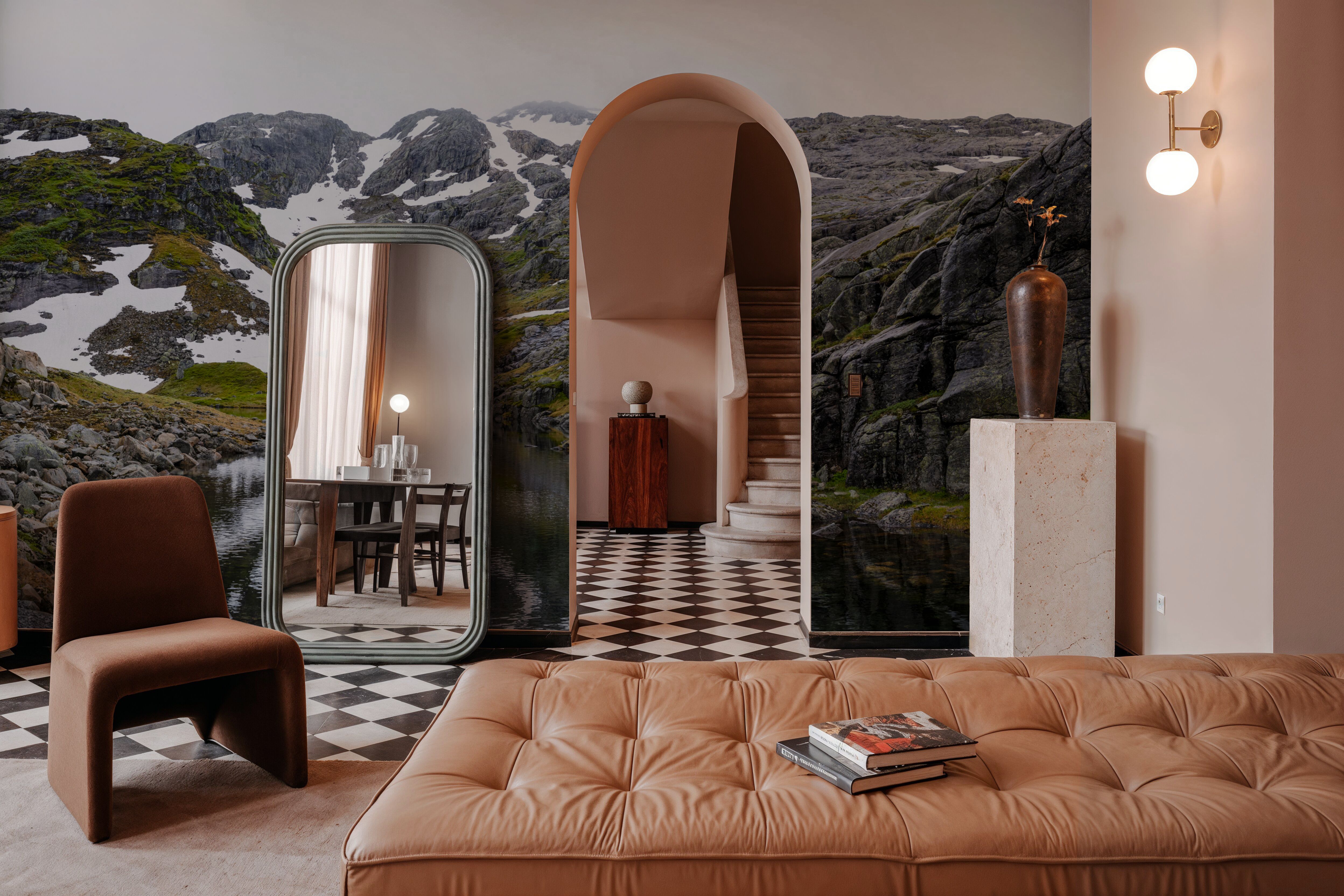 Mountain Stream Reflection, Wallpaper