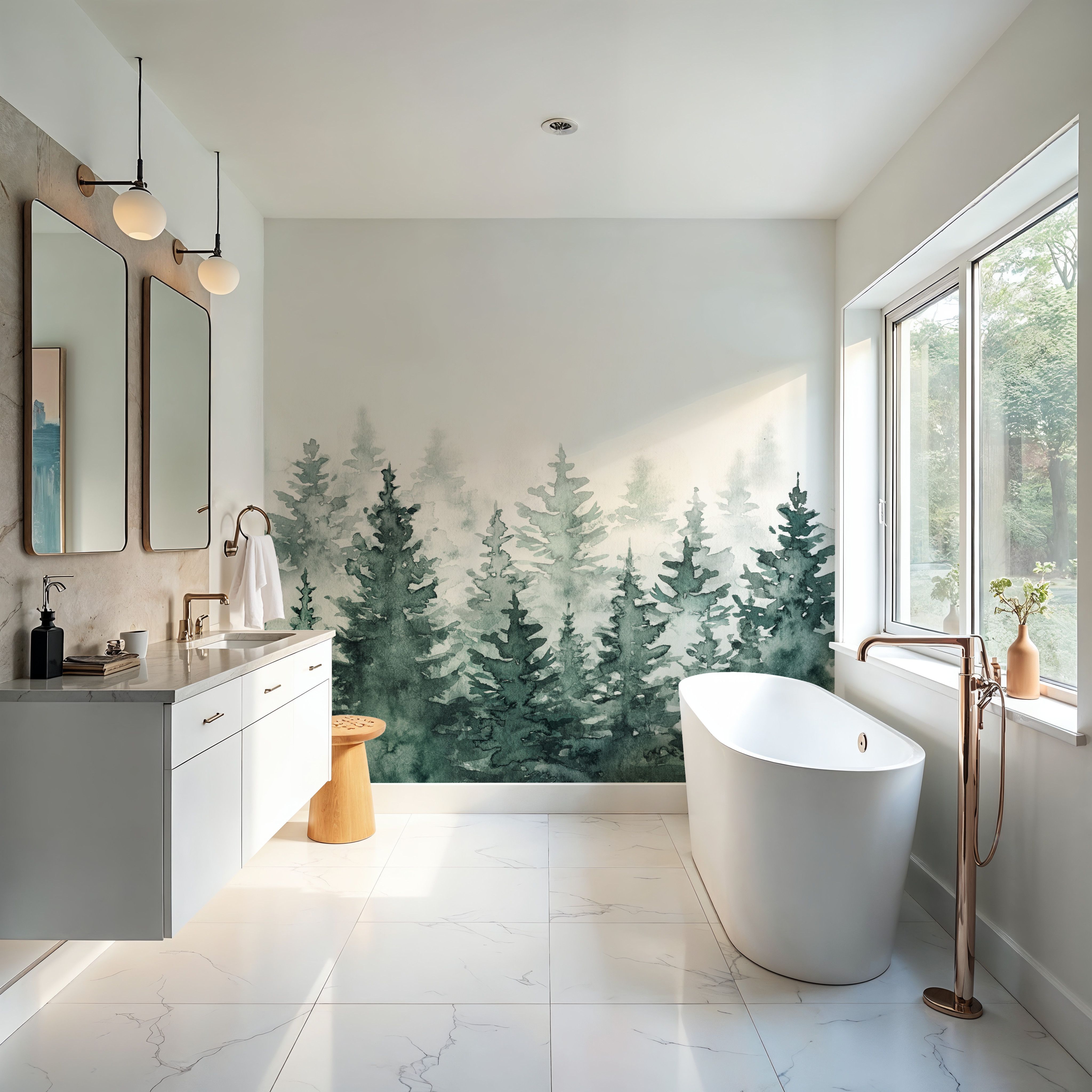 Juniper Treetops, Watercolor