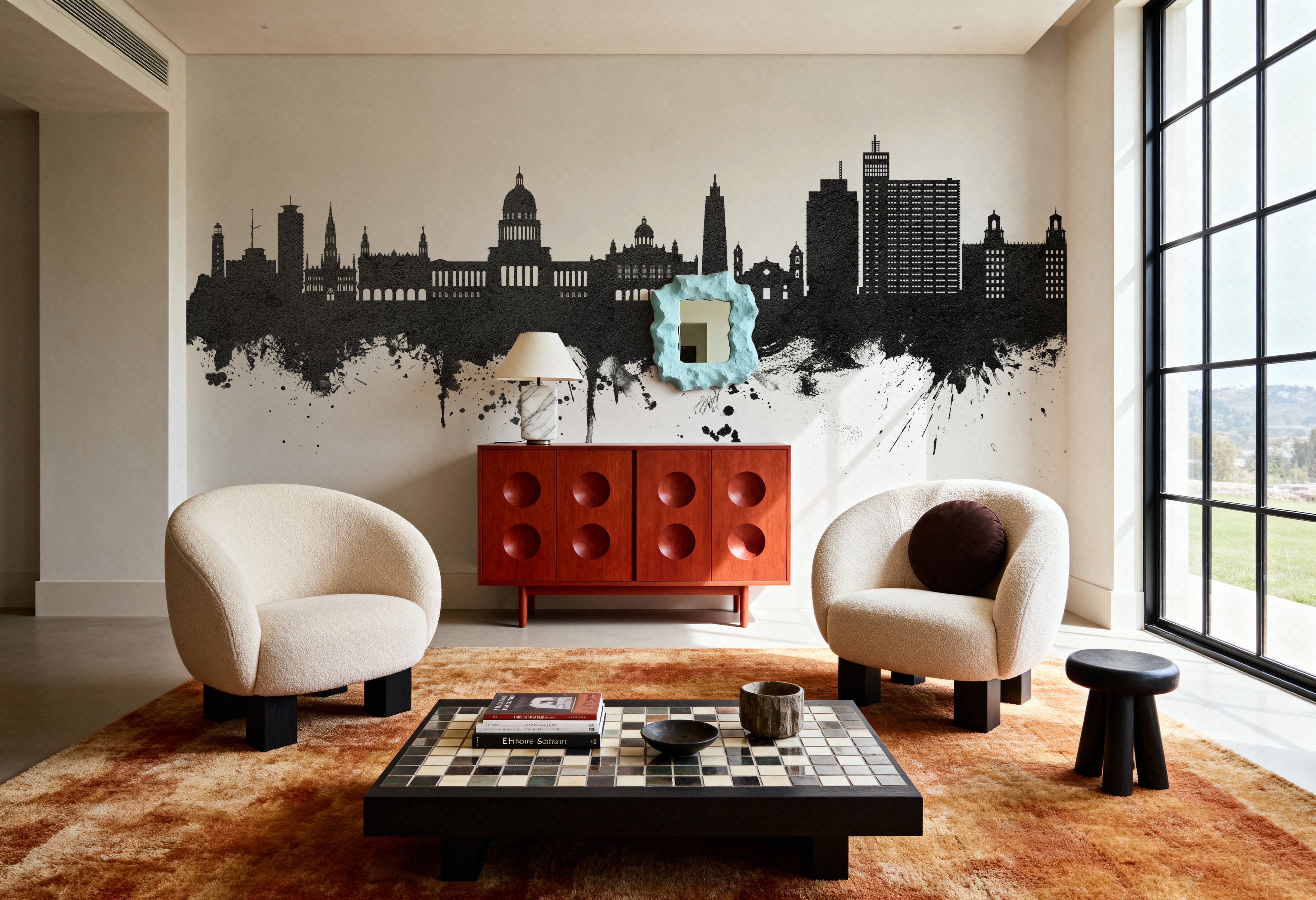 Havana Cuba Skyline Black & White, Wallpaper