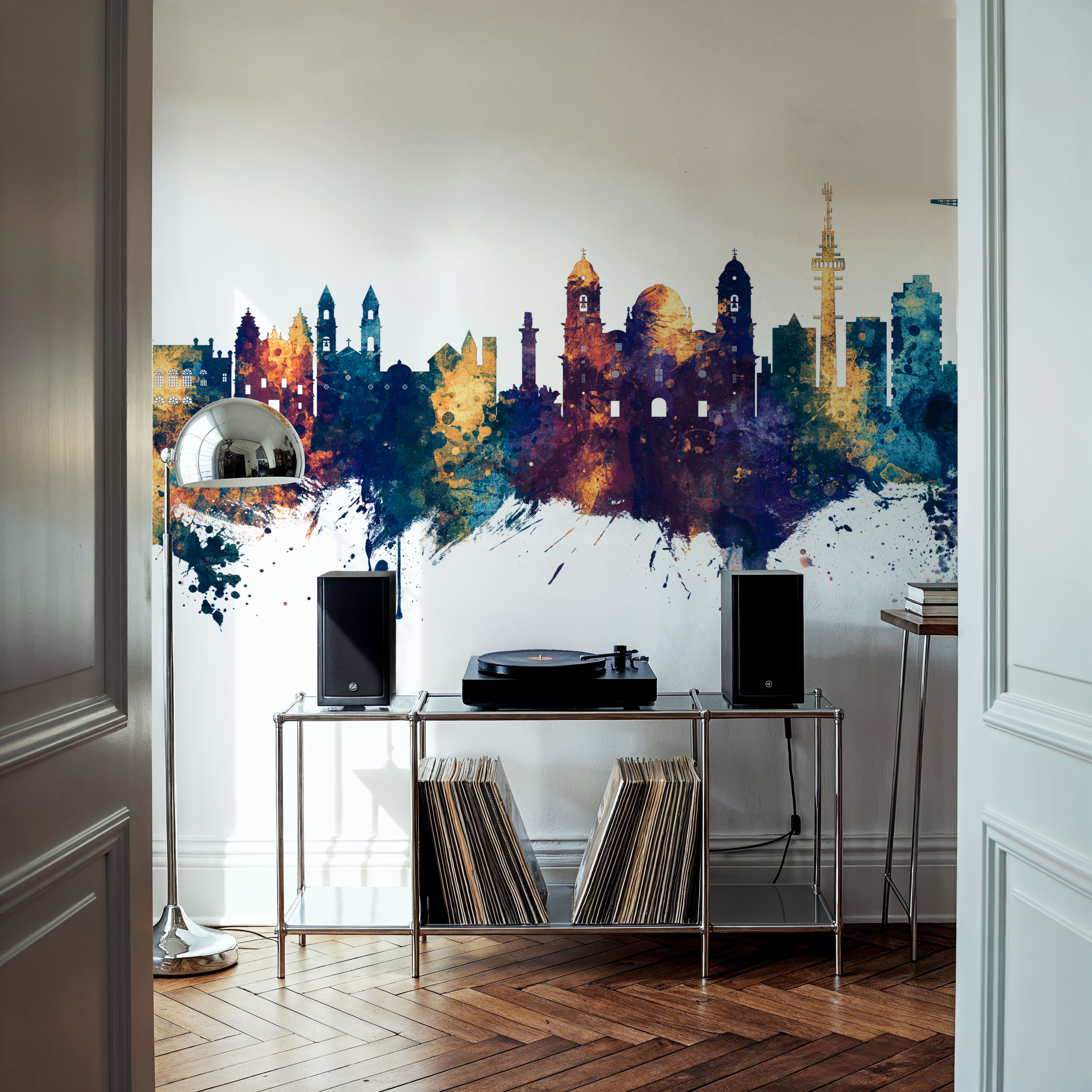 Cádiz Spain Skyline Blue & Bronze