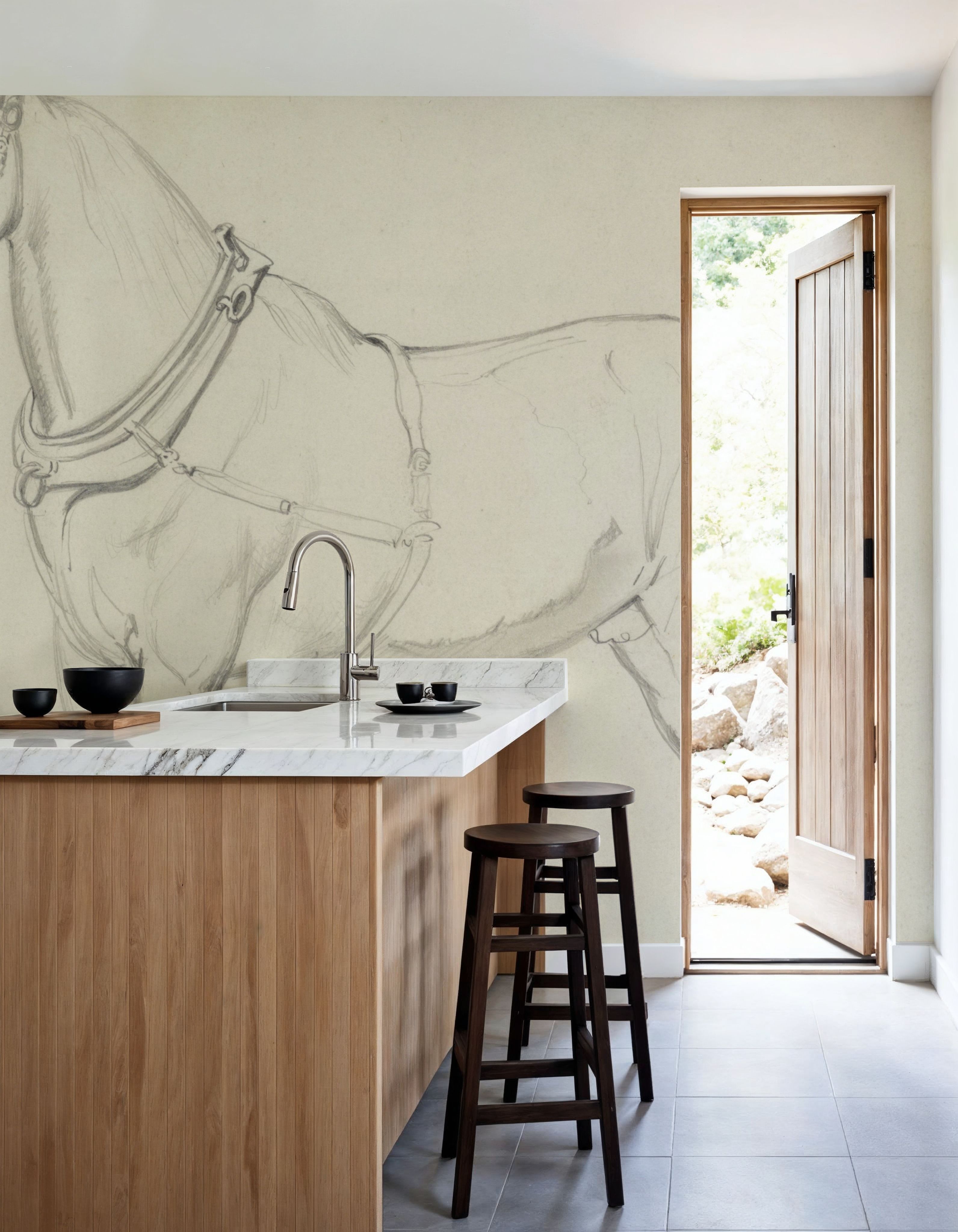 Horse Standing to the Left