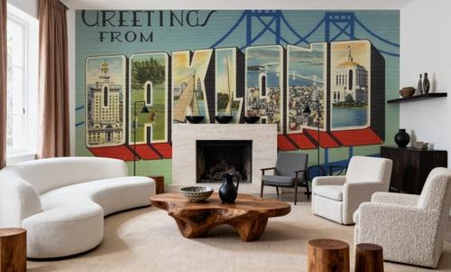 Greetings from Oakland - Screenprint Postcard