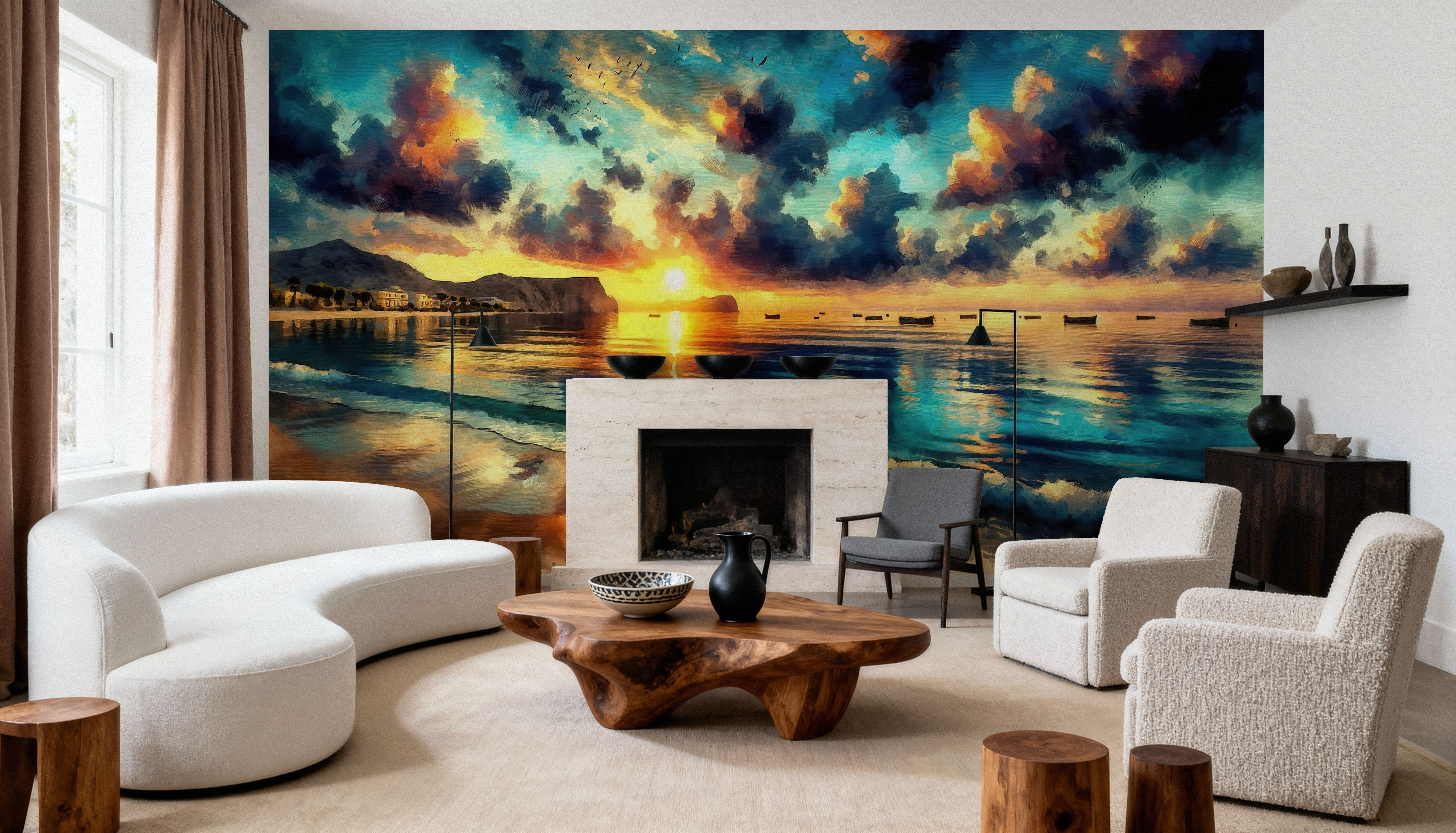 Stunning Coastal Sunset Scene