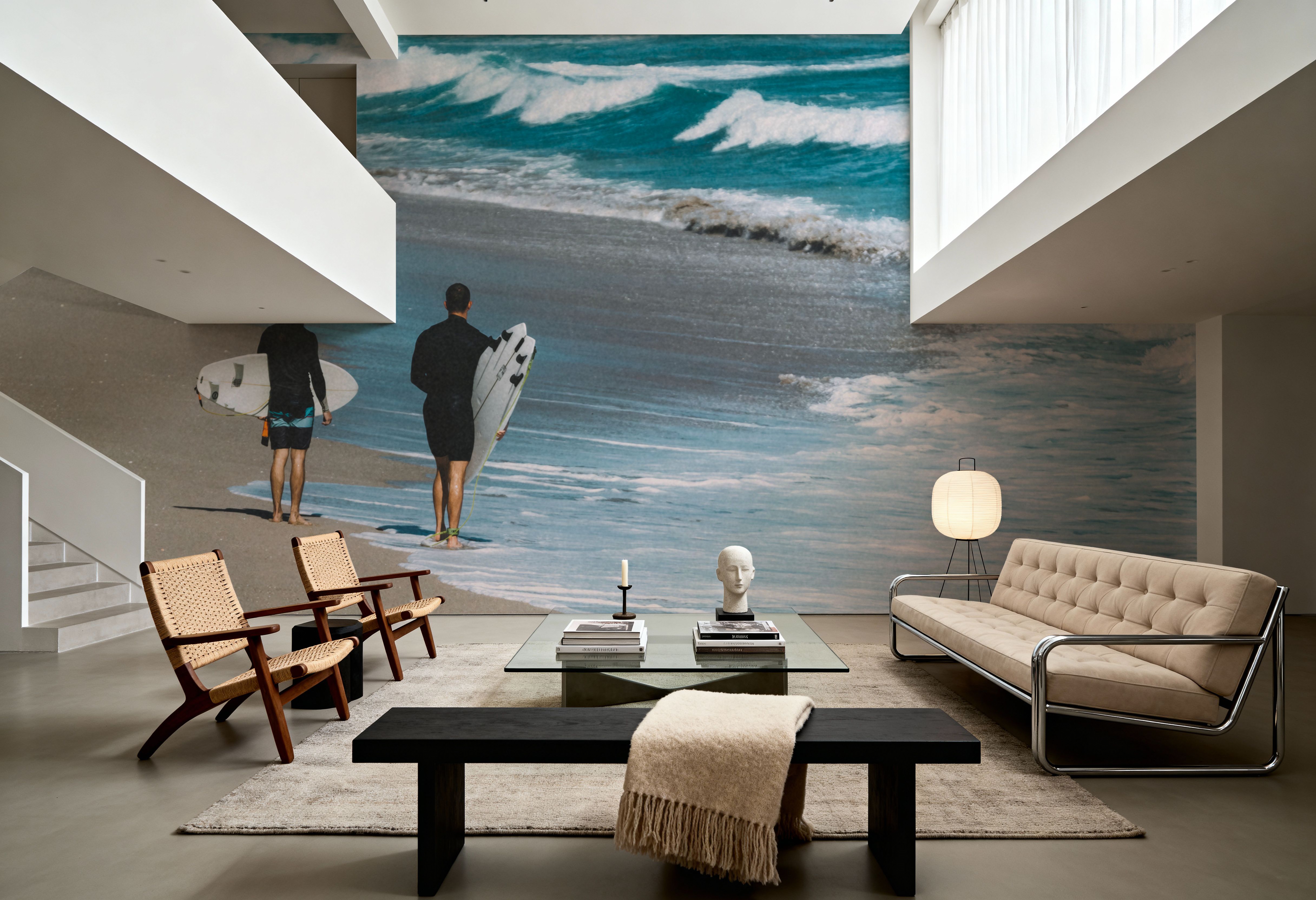 Fotomural - Surf Day - Playa Paisajes - Dormitorio - Wallism España - Pegar en la pared o Autoadhesivo