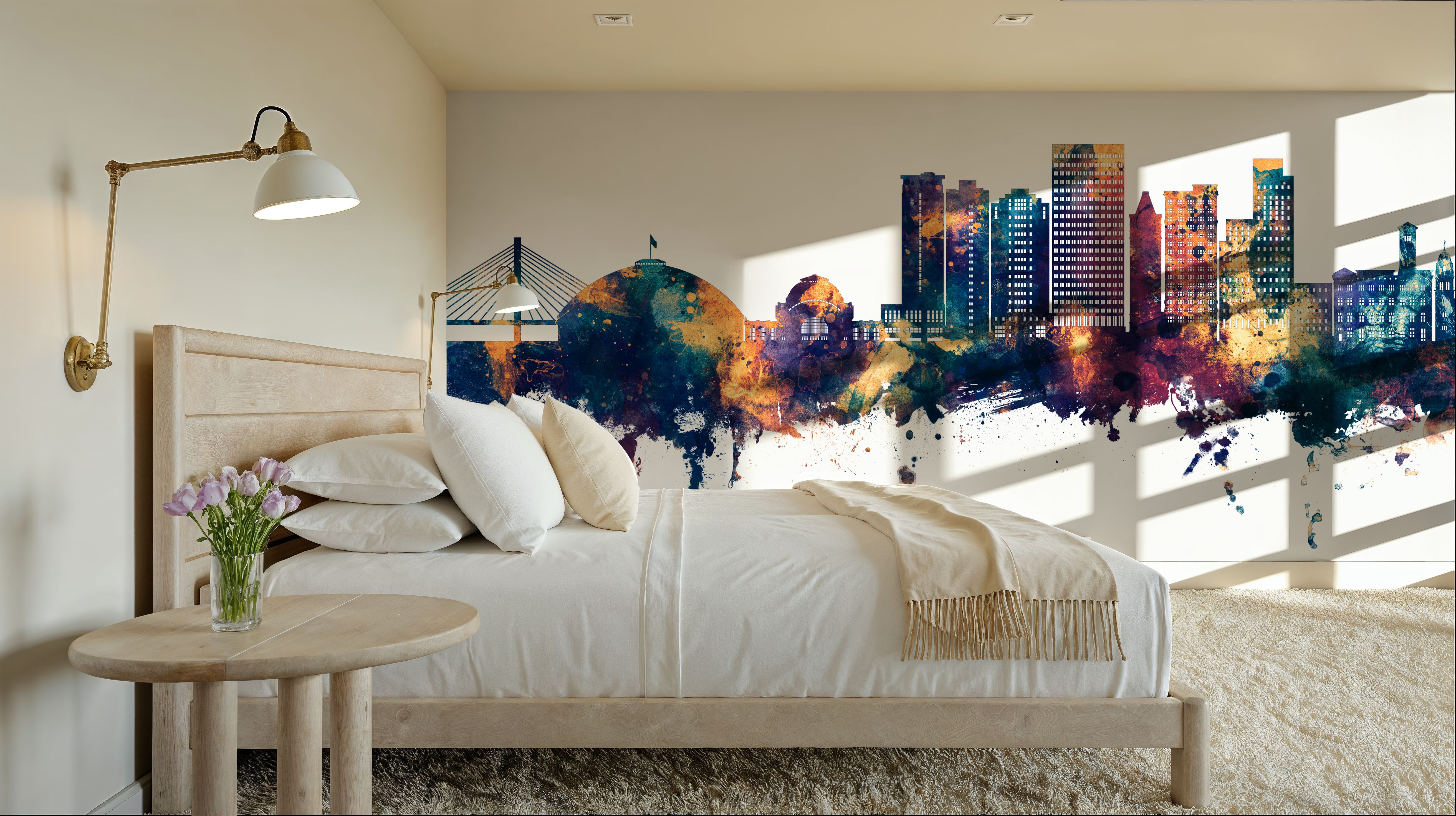 Tacoma Washington Skyline Blue & Bronze