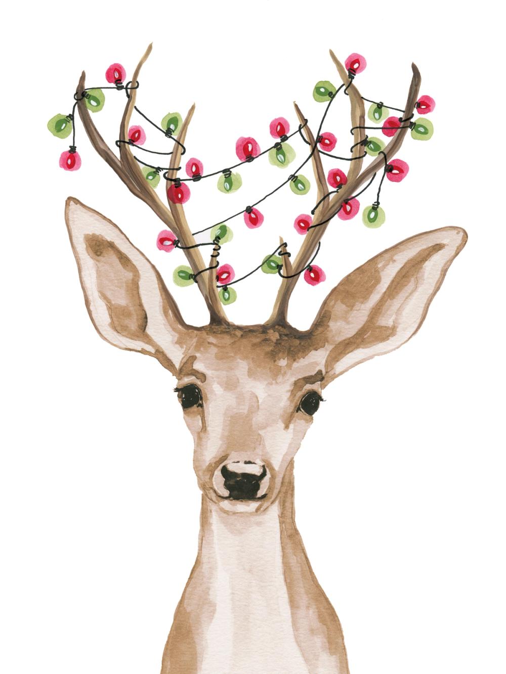 Light Tangled Reindeer