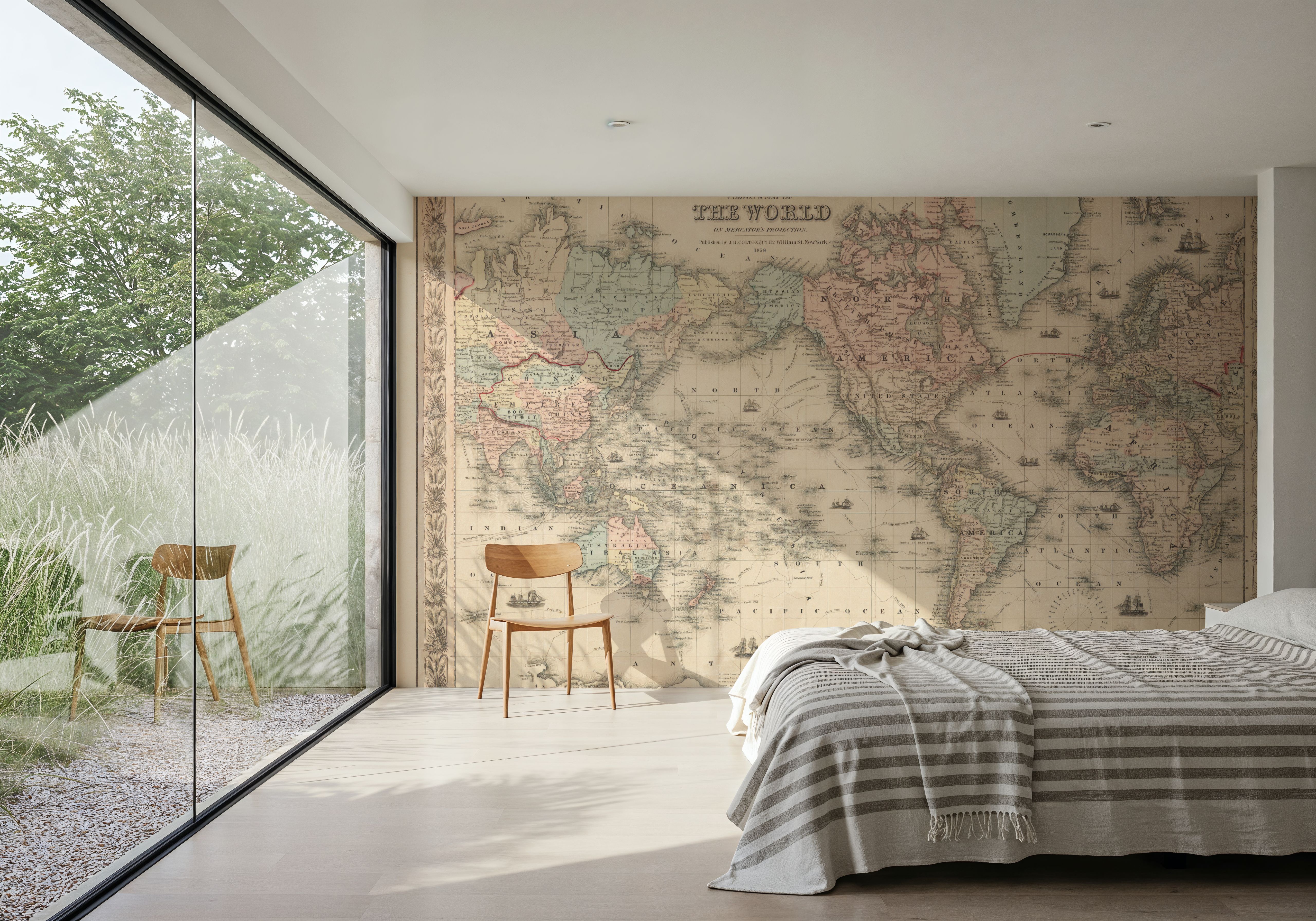 Colton's World Map 1858