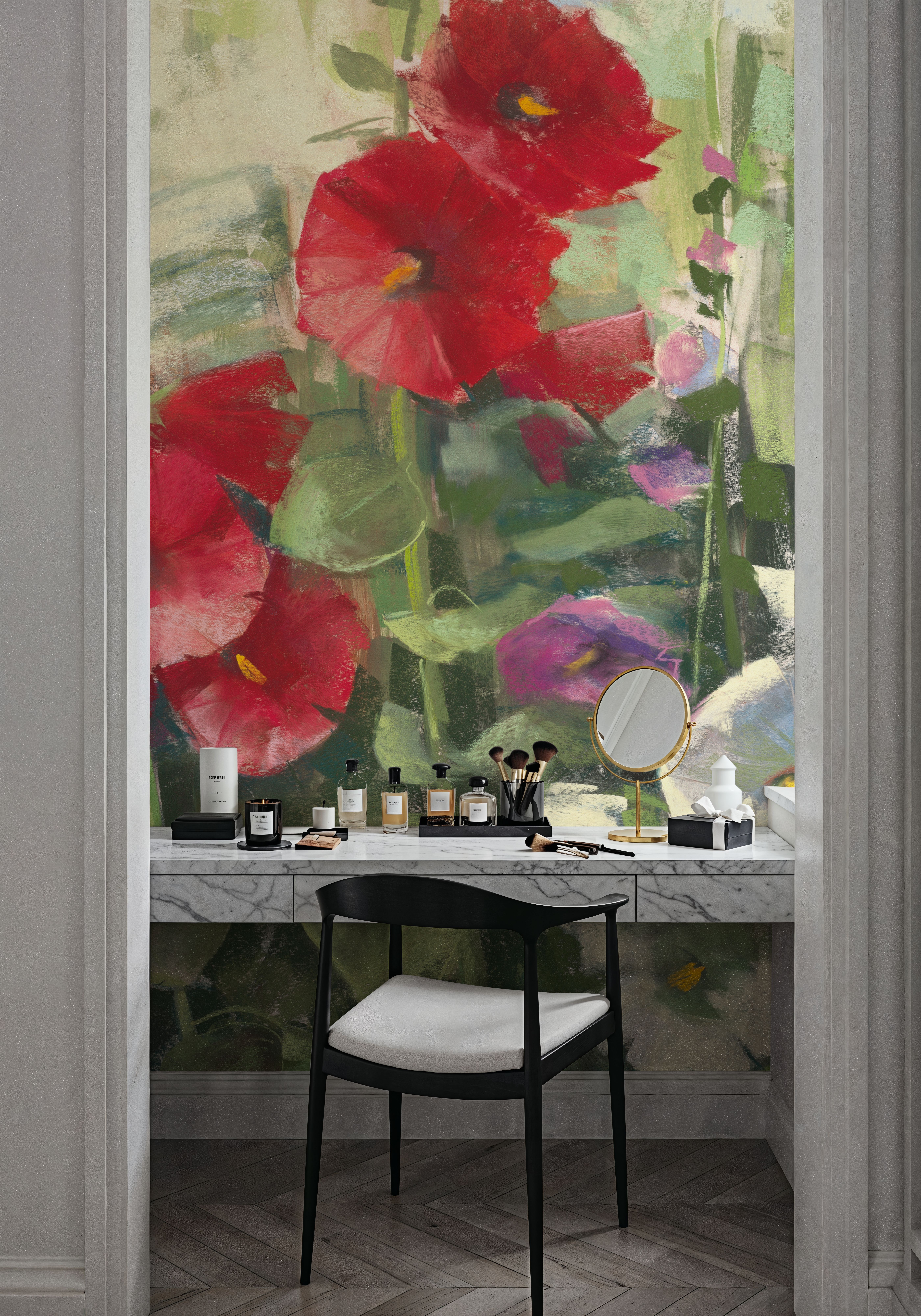 Hollyhocks