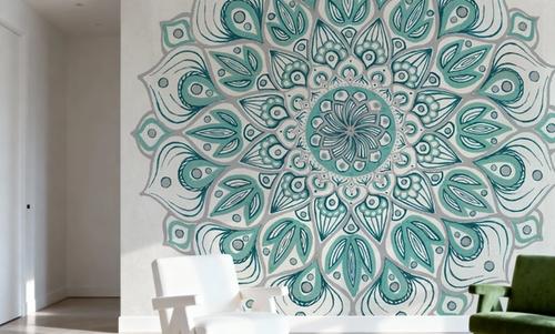 Spiral Mandala Teal