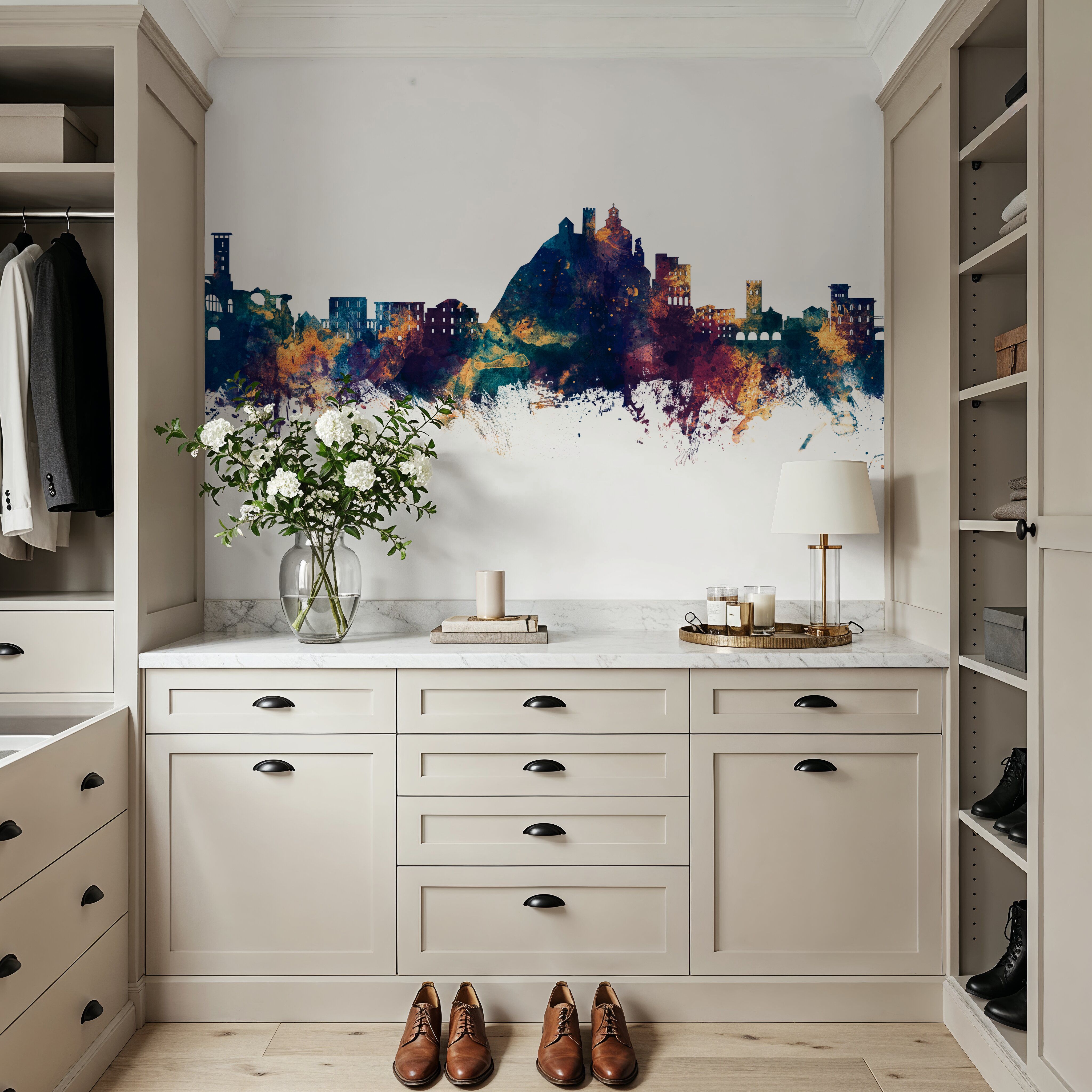 Monterosso al Mare Italy Skyline Blue & Bronze