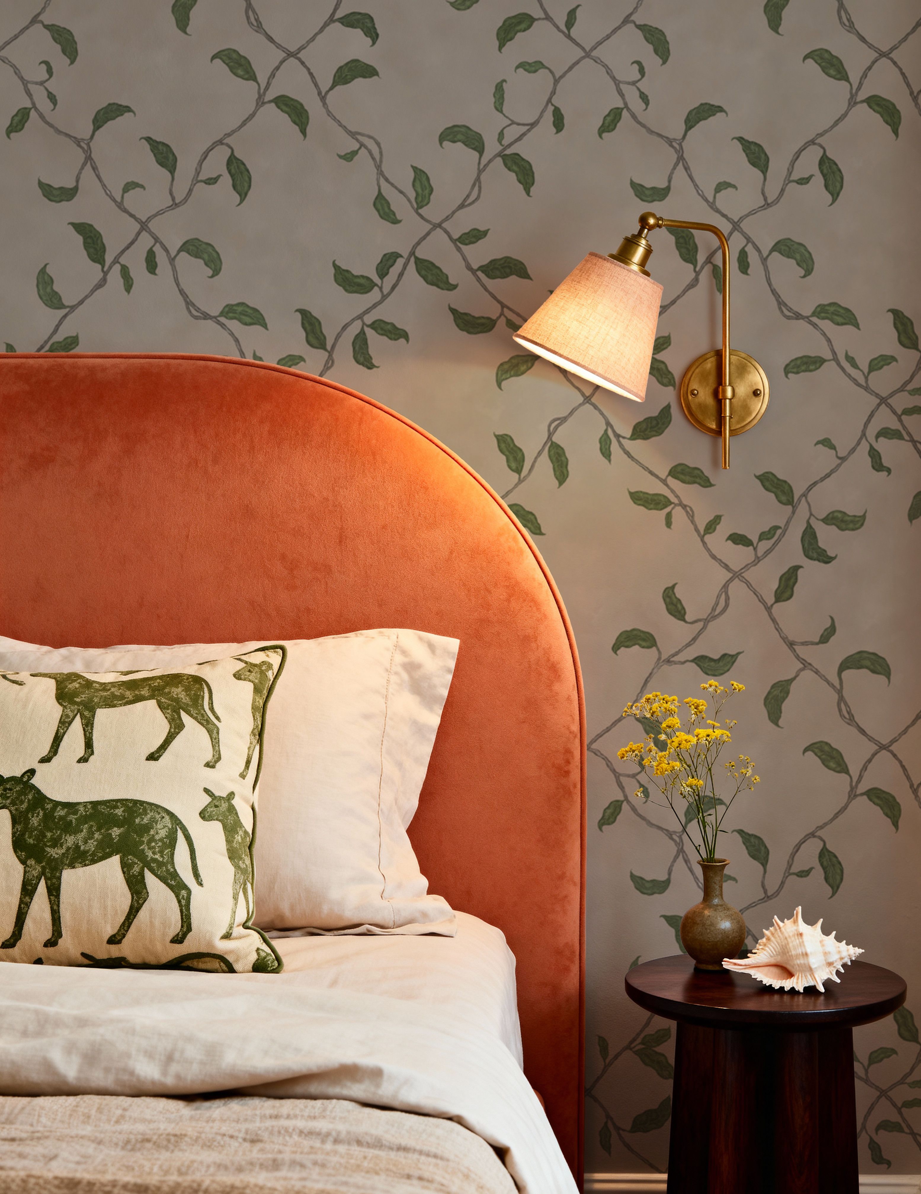 Emerald Trellis, Beige