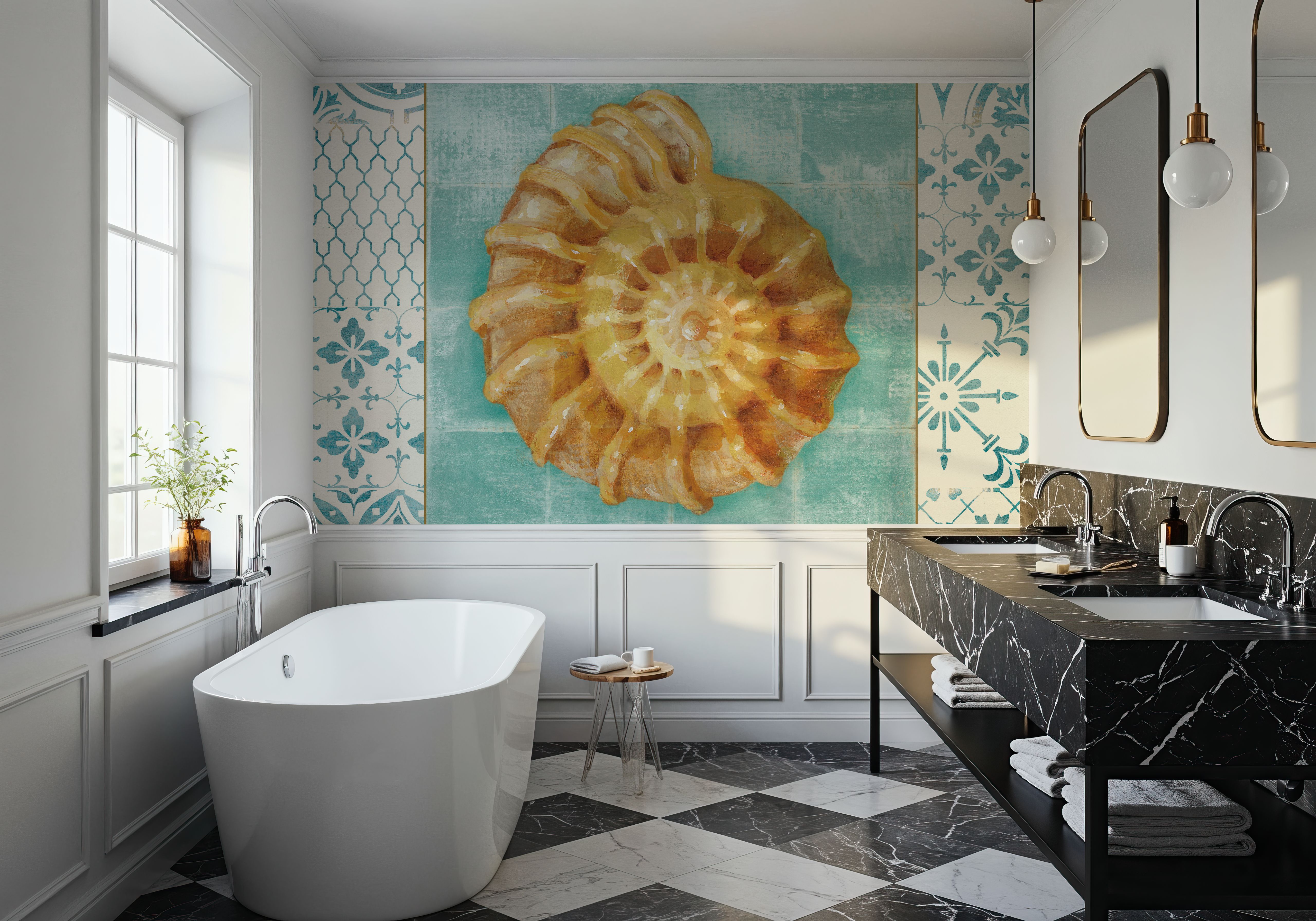 Shell Tiles I, Tapeten