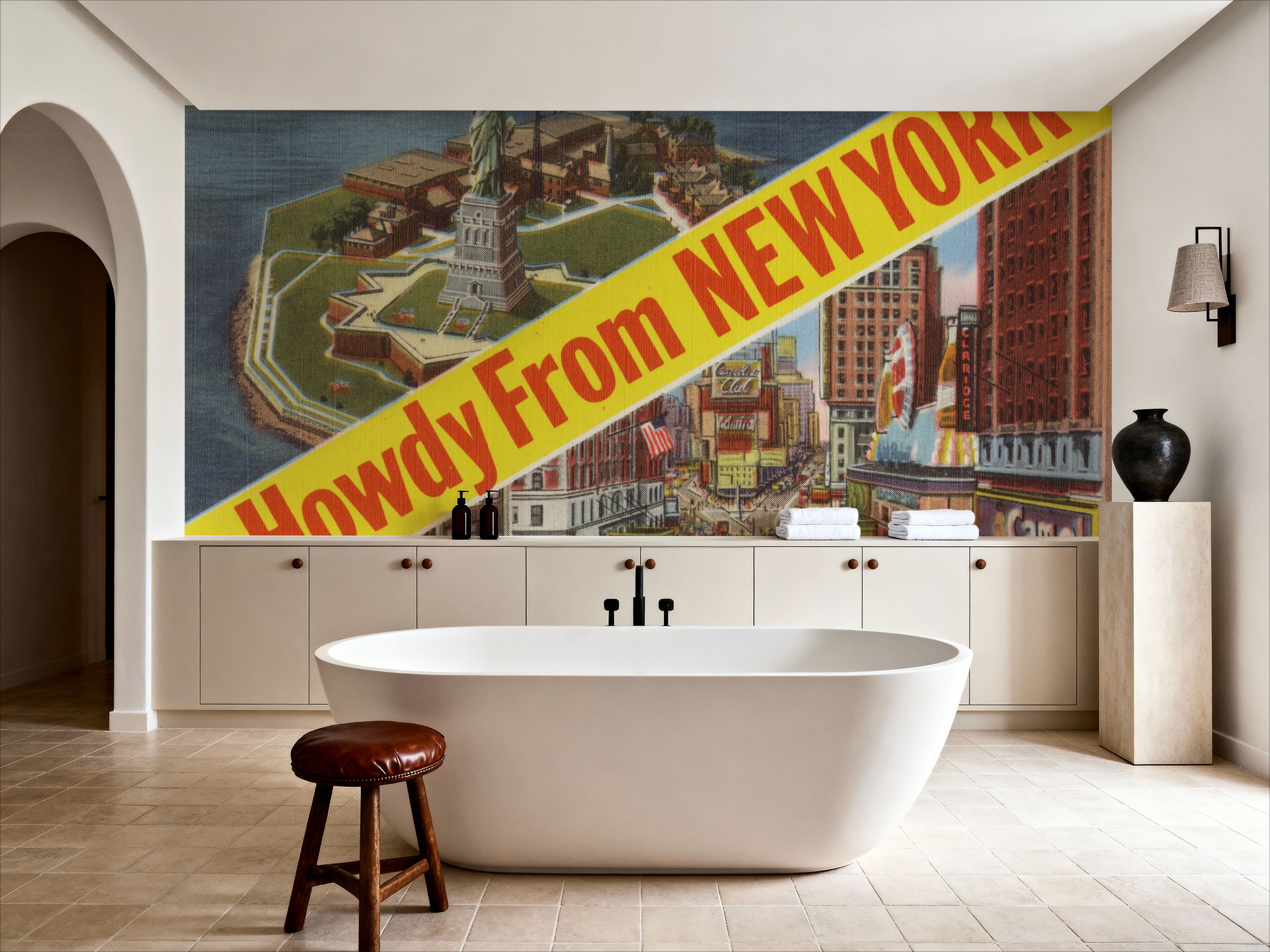 Howdy From New York  - Screenprint Postcard