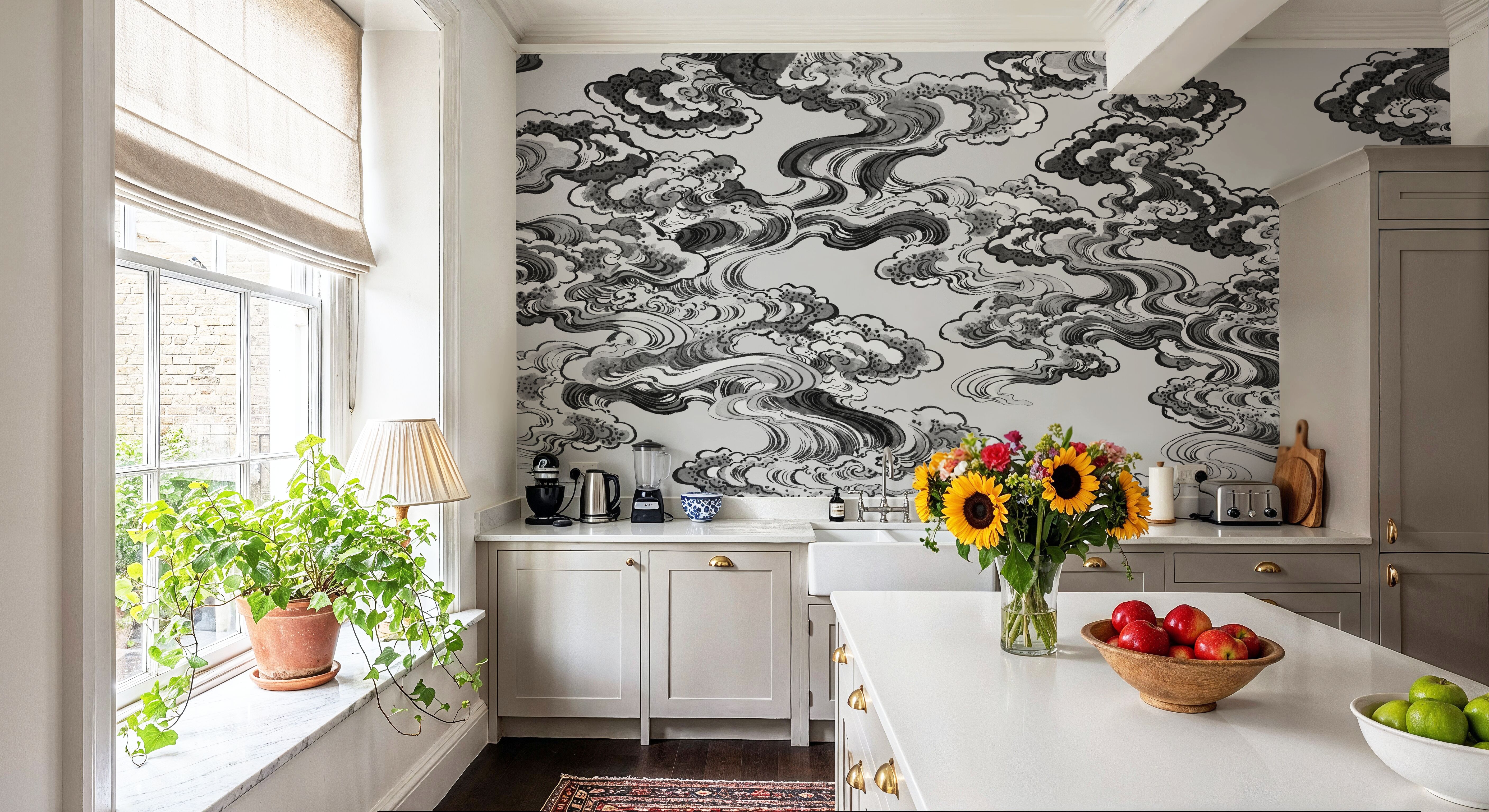 Ukiyo-e Clouds, Graphite