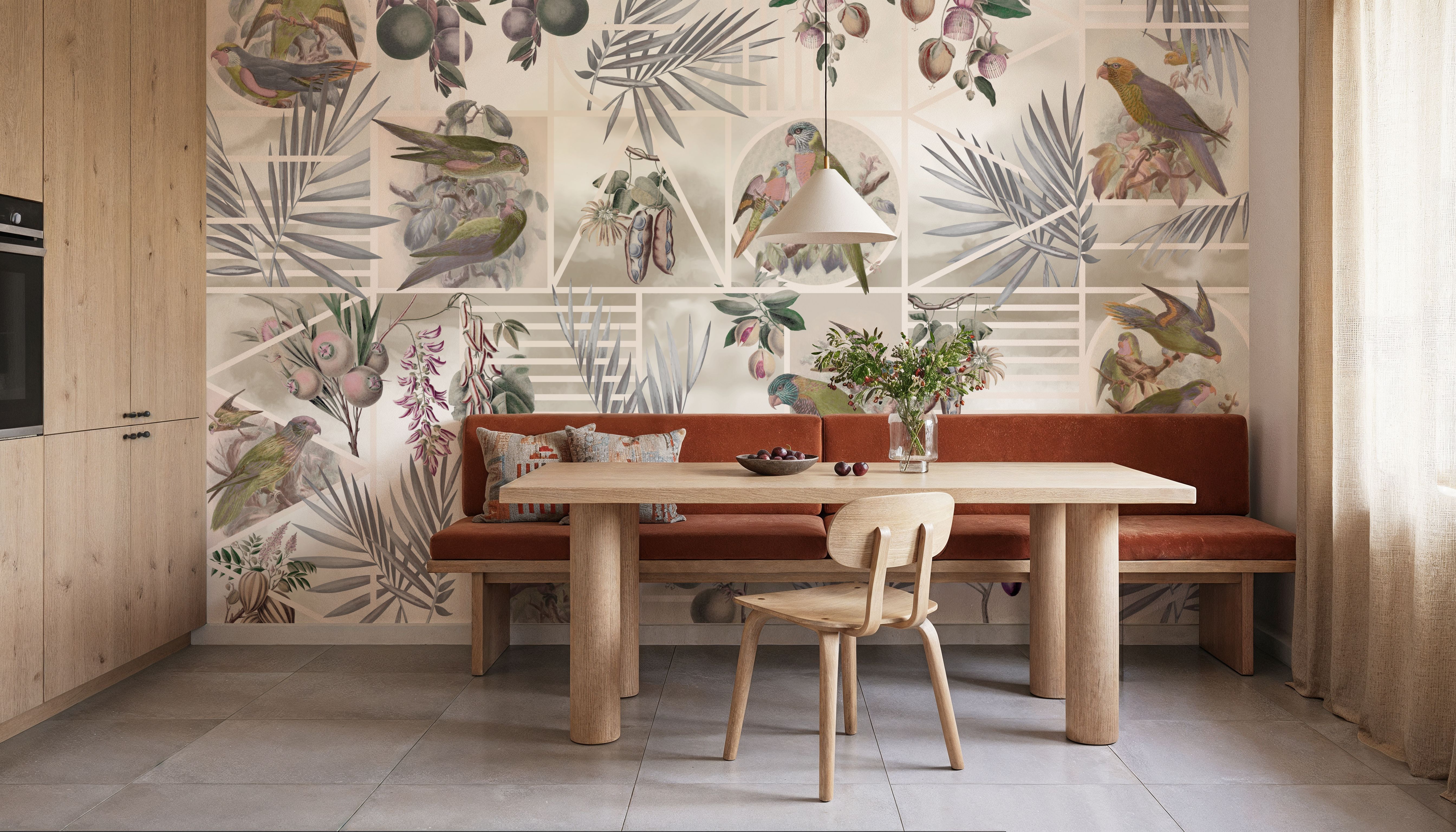 Parrots Study, Carte da parati