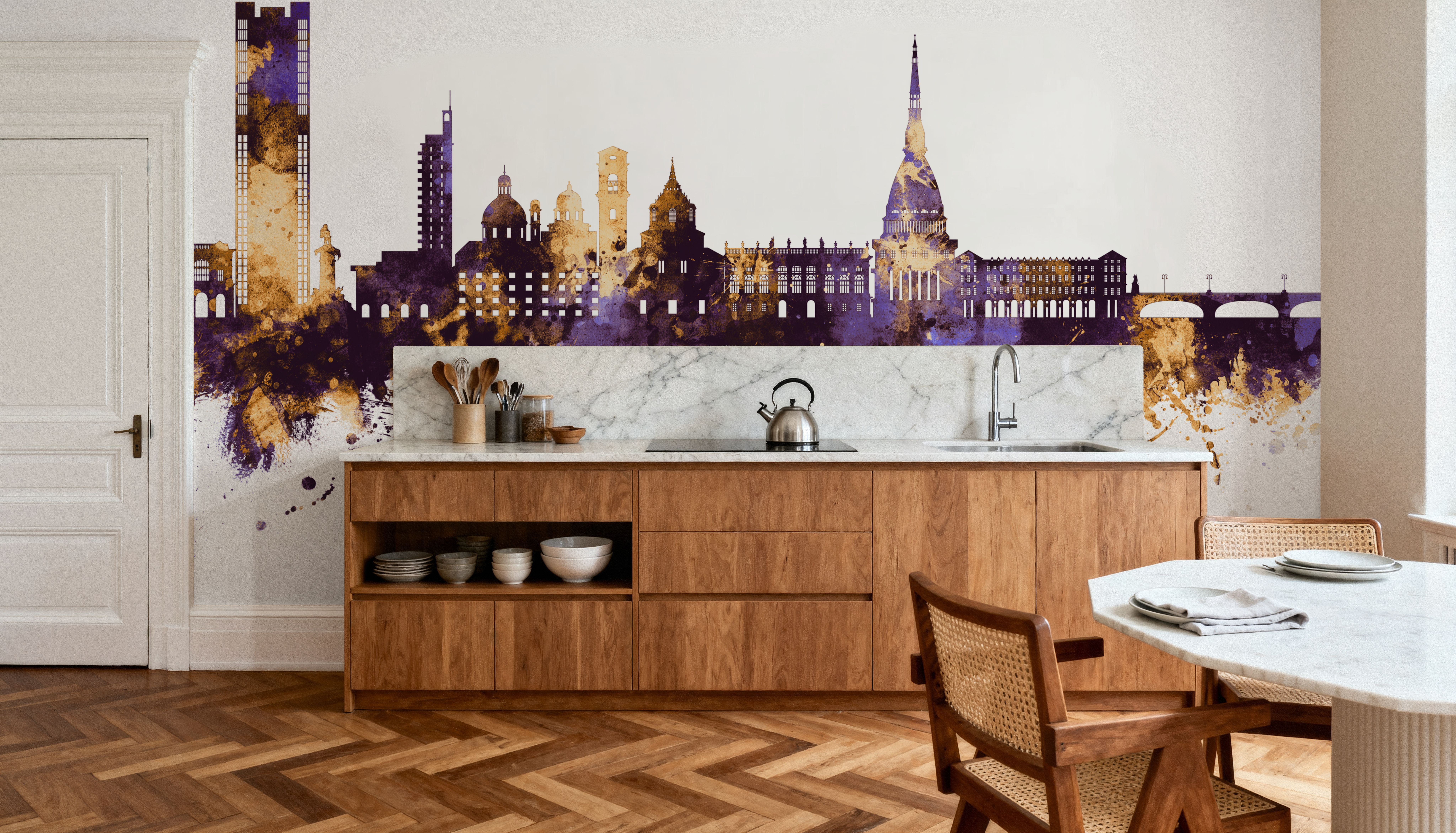 Turin Italy Purple & Gold