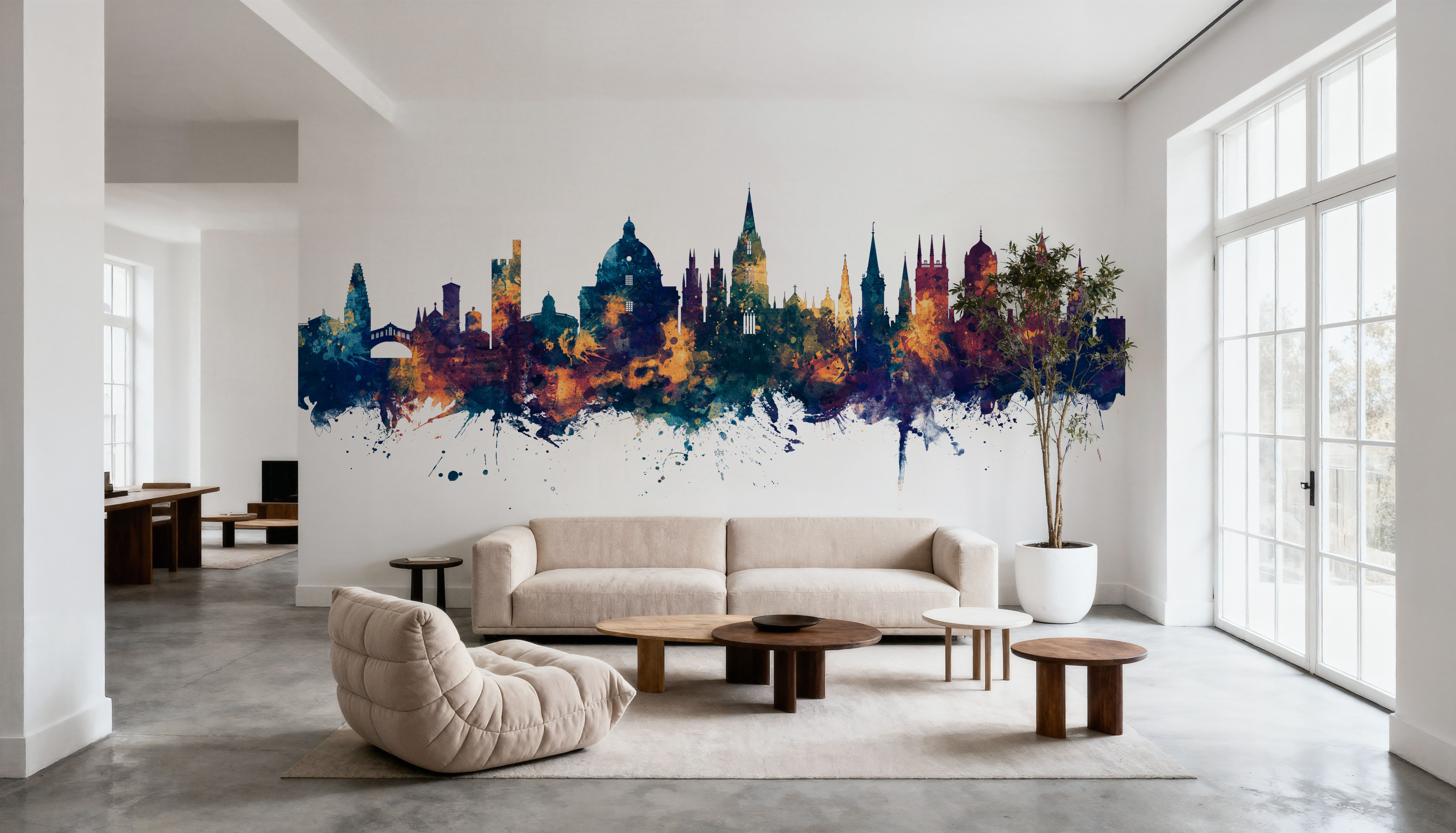 Oxford England Skyline Blue & Bronze