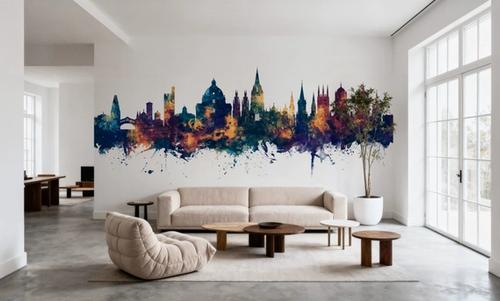 Oxford England Skyline Blue & Bronze